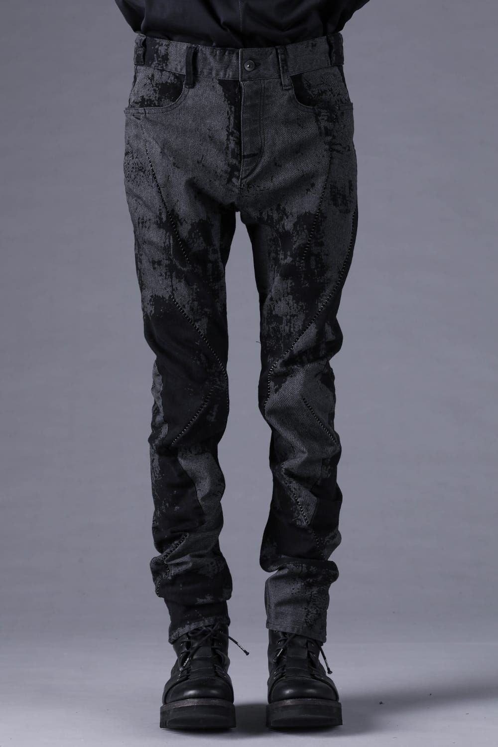 《2027SS先行予約分》Brushed-Coated Twist Curve Pants"Black" / ブラッシュコーティングツイストカーブパンツ"ブラック"