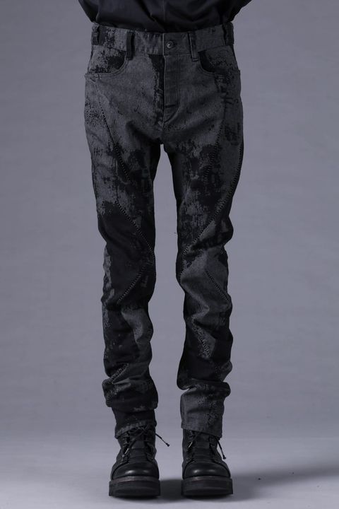 《2027SS先行予約分》Brushed-Coated Twist Curve Pants"Black" / ブラッシュコーティングツイストカーブパンツ"ブラック"