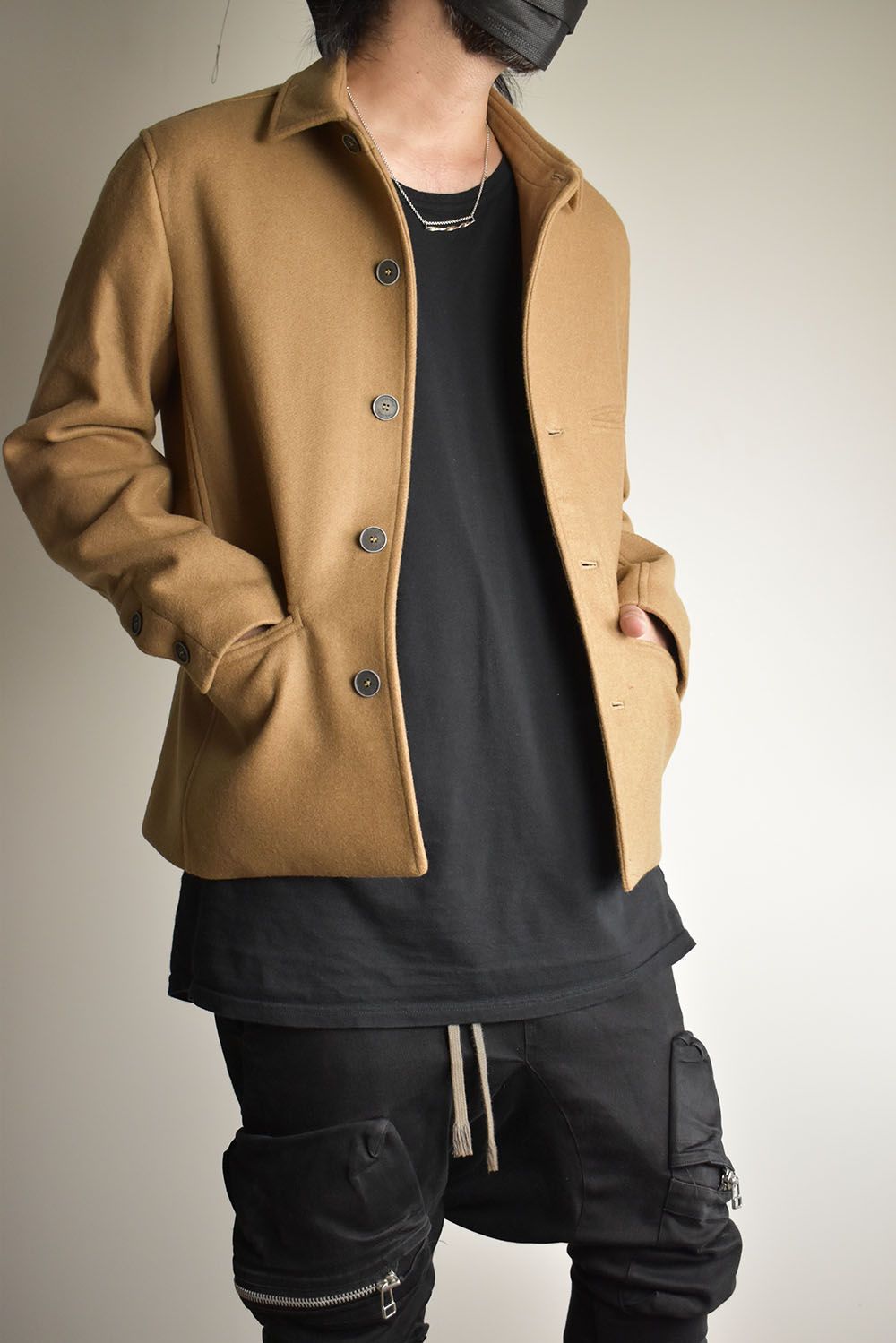 Wool Cashmere Work Jacket"Camel" / ウールカシミアワークジャケット"キャメル"