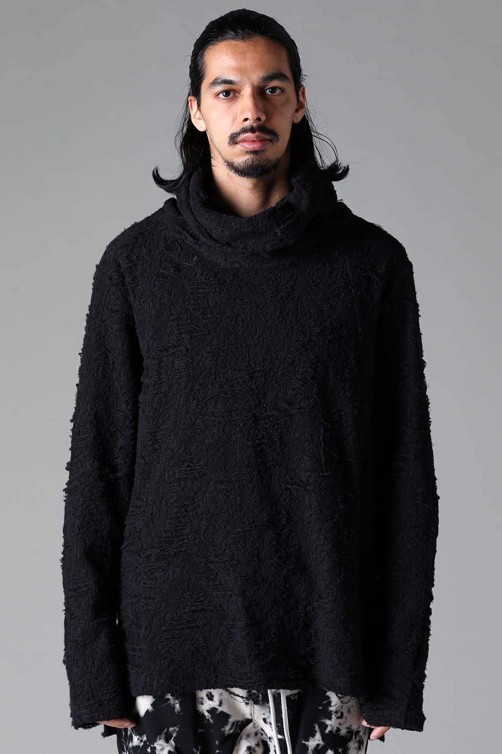 《2025AW先行予約》Damage Pile High Neck Top"Black" / ダメージパイル ハイネックトップ"ブラック"