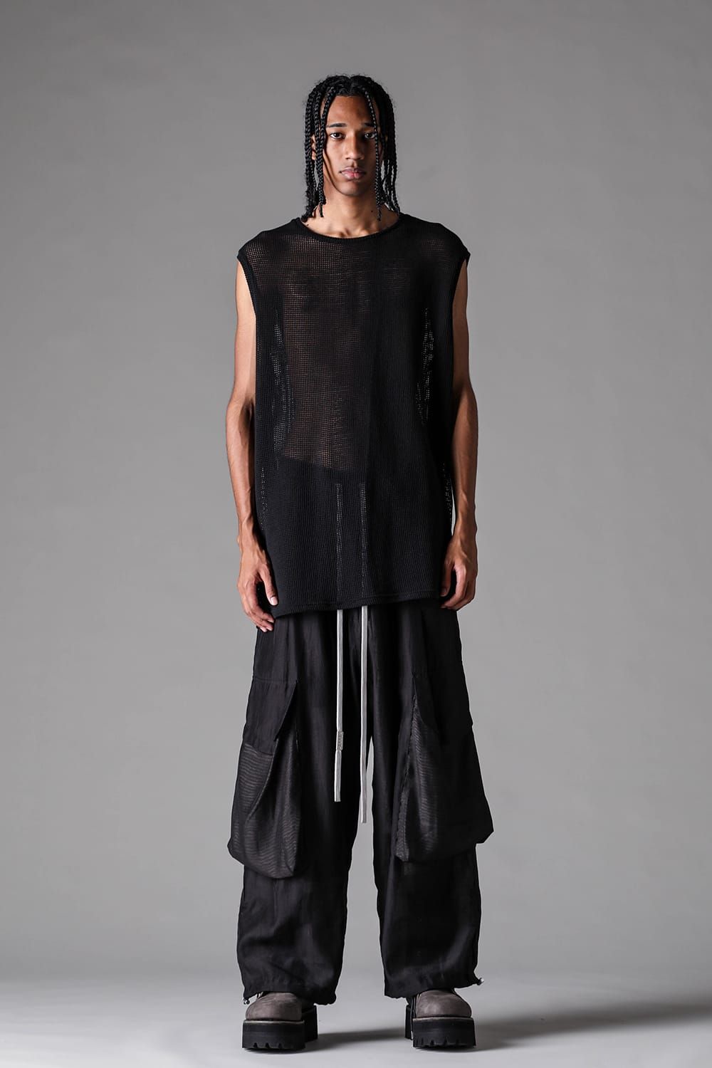 《2027SS先行予約》Mesh Tank Top "Black" / メッシュタンクトップ "ブラック"
