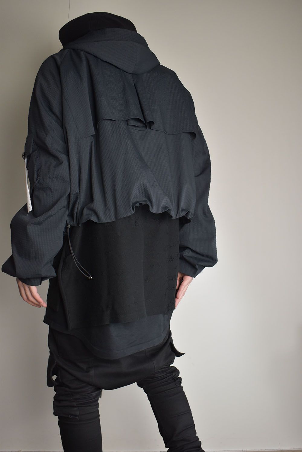 Cropped Hood Blouson"Black" / クロップドフードブルゾン"ブラック"