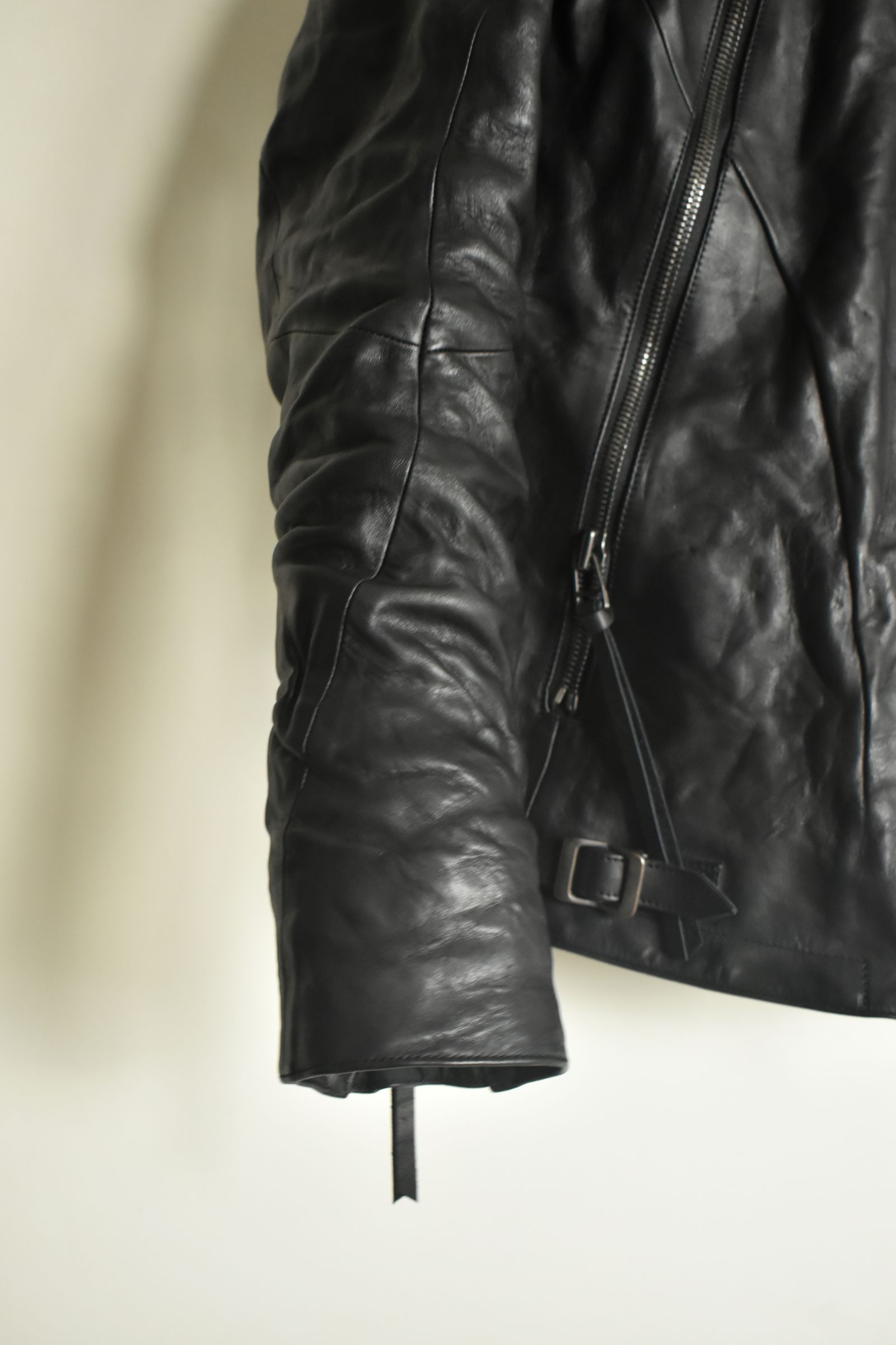 Horse Leather Collar Detachable Jacket"Black" / ホースレザーカラーデタッチャブルジャケット"ブラック"