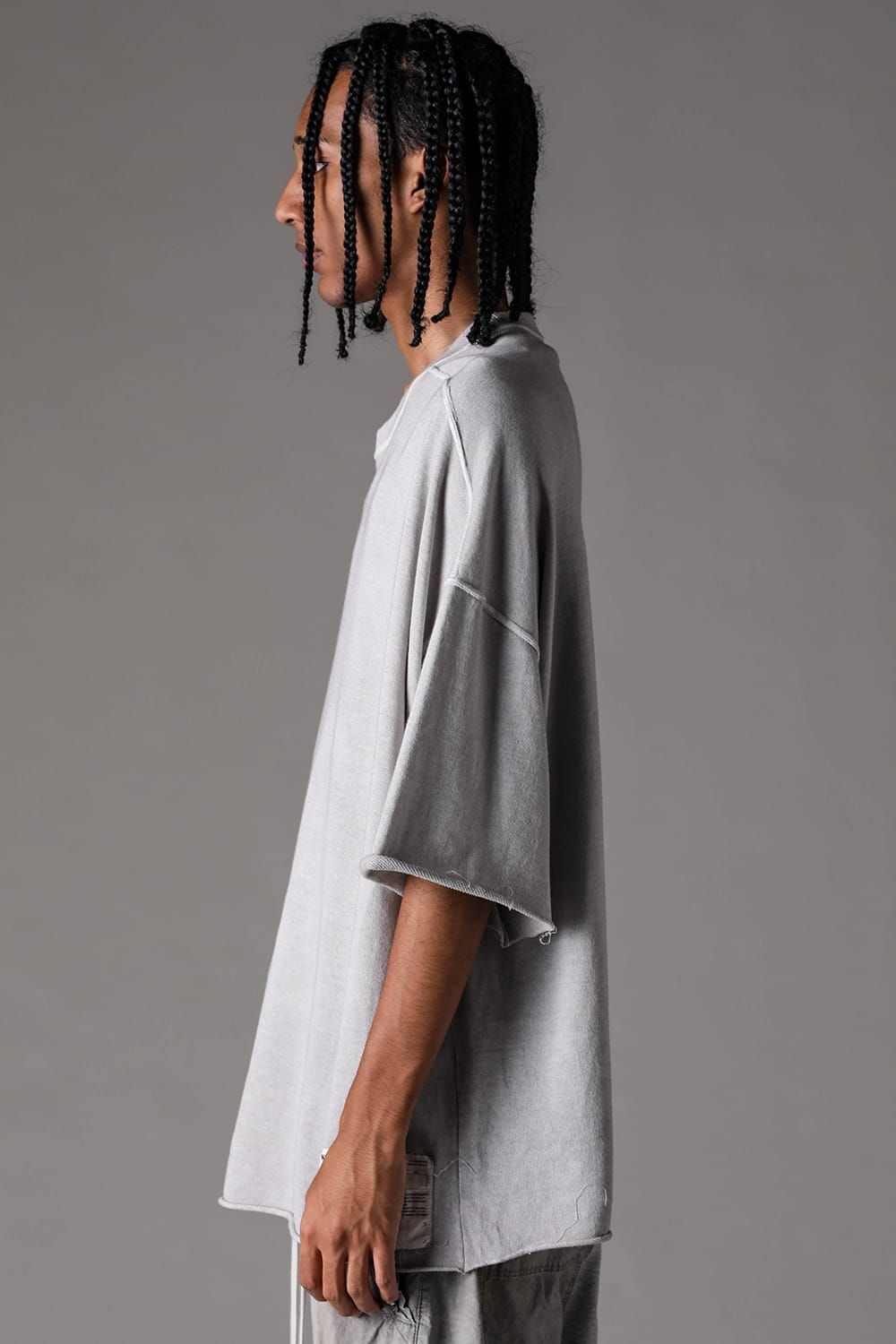 《2027SS先行予約》Sumi Dyed Lightweight French Terry Jumbo Tee"L.Grey / D.Grey" / 墨染ミニ裏毛ジャンボTee "ライトグレー /ダークグレー"