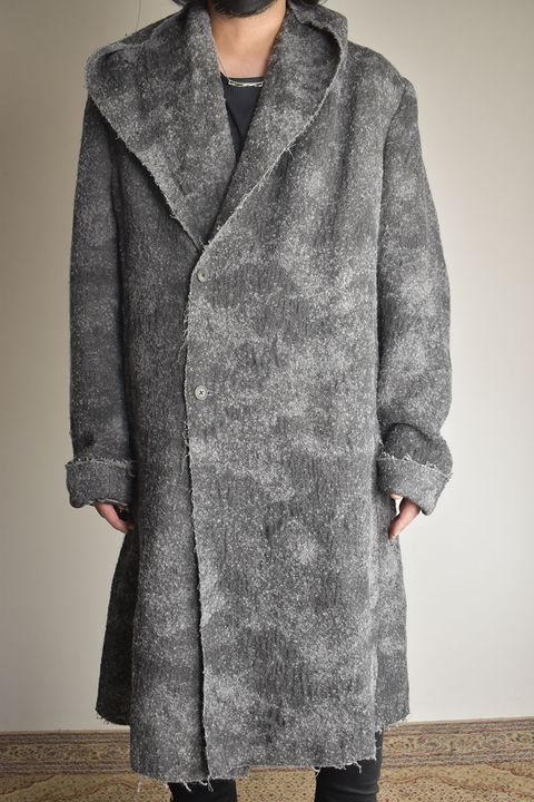 Shawl Collar Hoodie Coat"Charcoal Grey" / ショールカラーフーディコート"チャコールグレー"