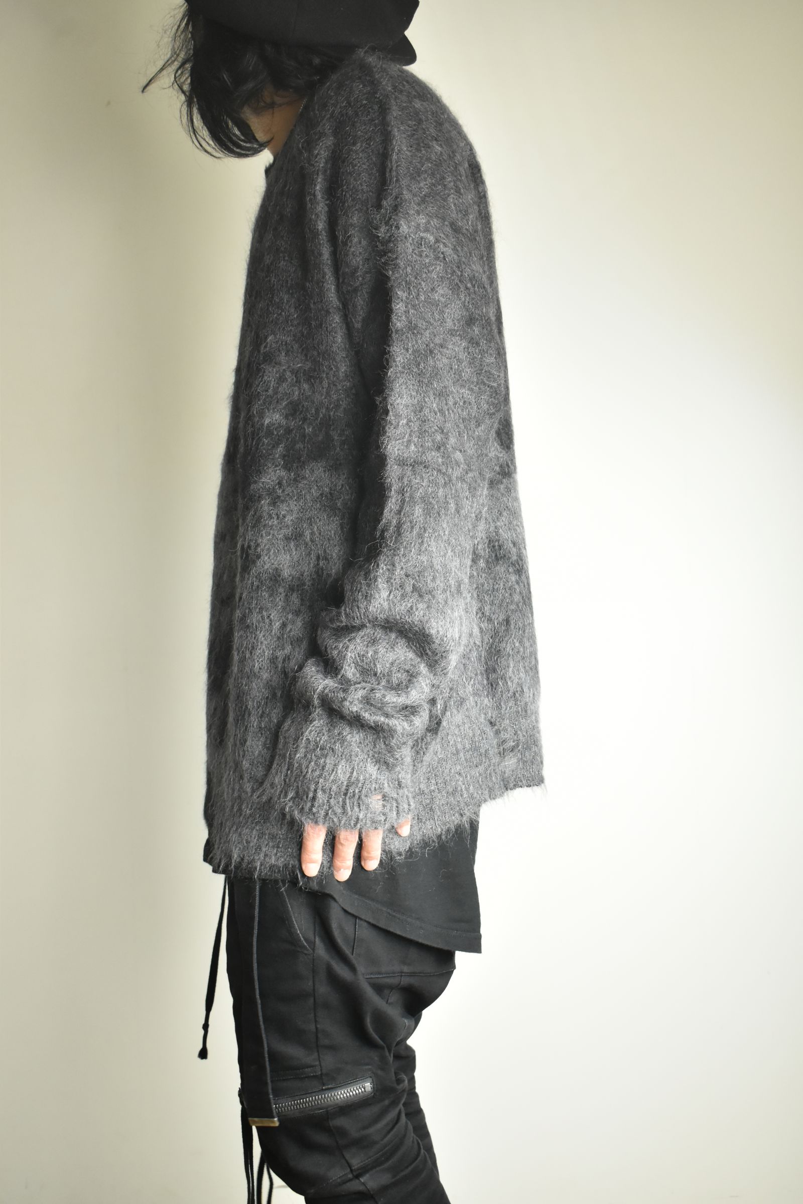 Gradation Mohair Knit Pullover"Black" / グラデーションモヘアニットプルオーバー"ブラック"
