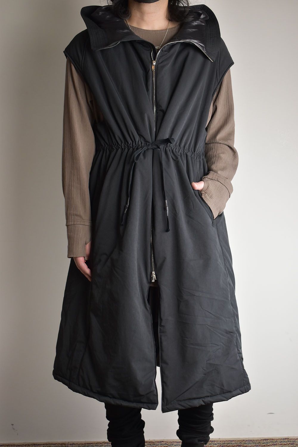 Chill Buster Sleeve Less Long Parka"Black"/チルバスタースリーブレスロングパーカー"ブラック"