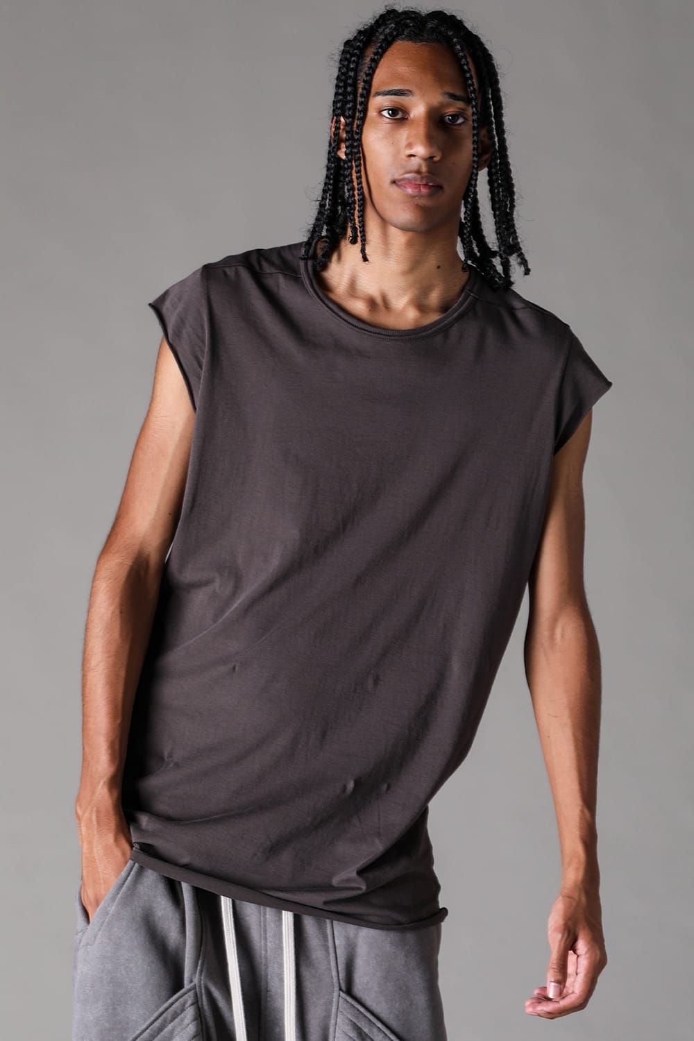 《2027SS先行予約》Albini Airy Tank Top"Black / Sage Green / Brown / L.Grey / White" /  アルビニエアリータンクトップ"ブラック /セージグリーン /ブラウン /ライトグレー/ホワイト"
