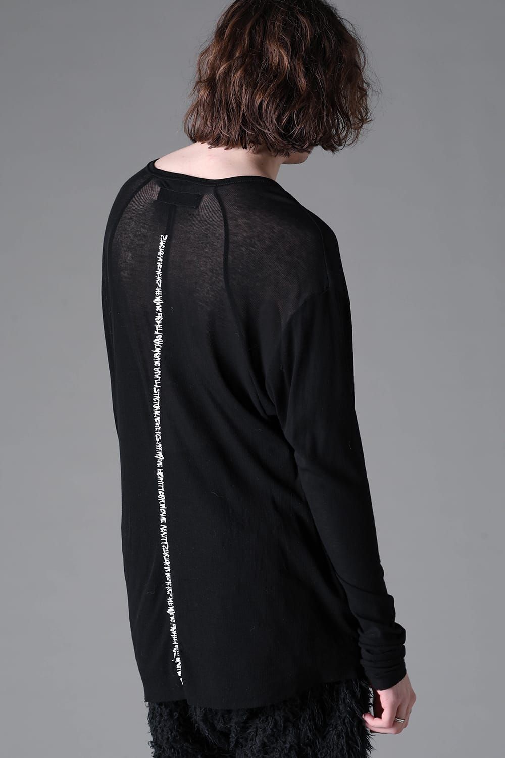 《2026AW先行予約》Back Printed Rib Long  Sleeve Tee"Black / D.Grey / Ivory /Khaki"バックプリントリブロングスリーブTee"ブラック/ダークグレー/アイボリー/カーキ"