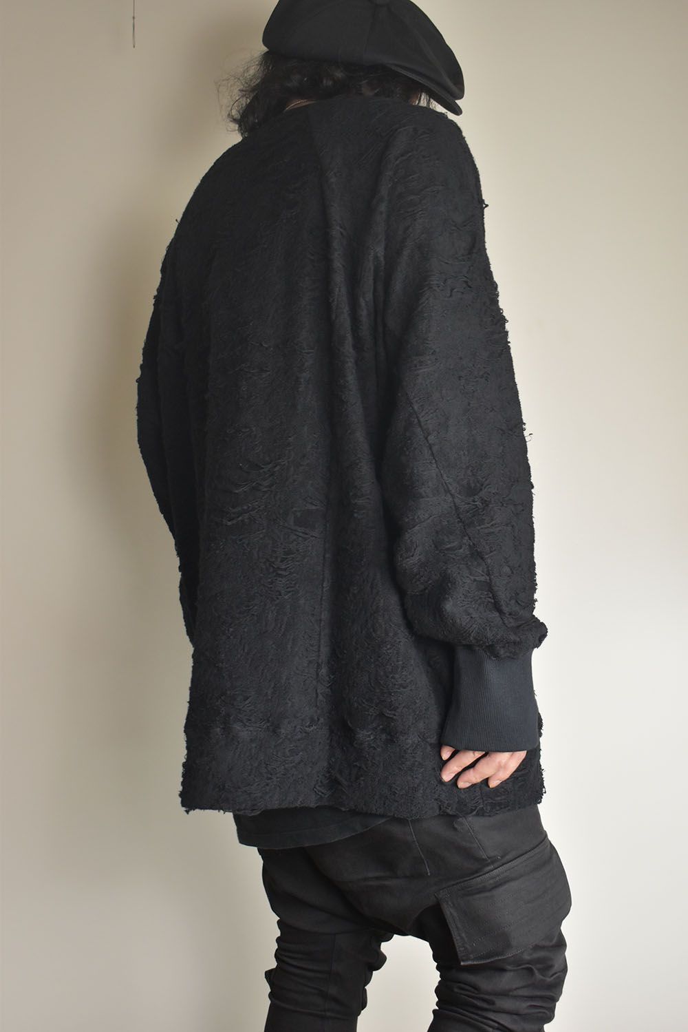 Damage Pile Dolman Top"Black" / ダメージパイル ドルマントップ"ブラック"