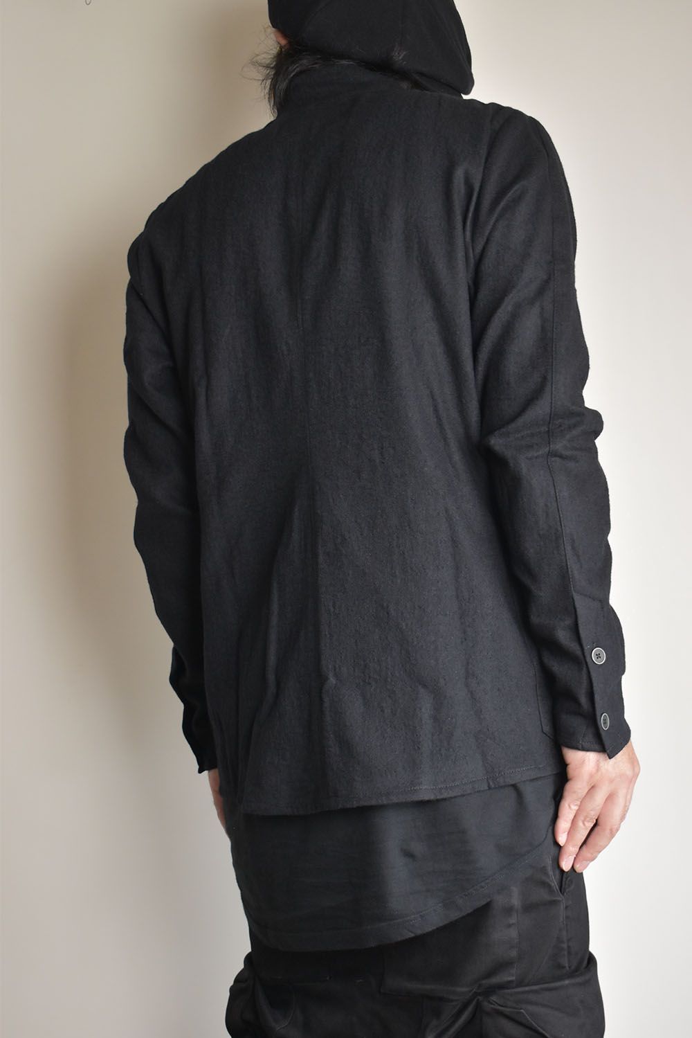 Stand Collar Shirts"Lamp Black"/スタンドカラーシャツ"ランプブラック"