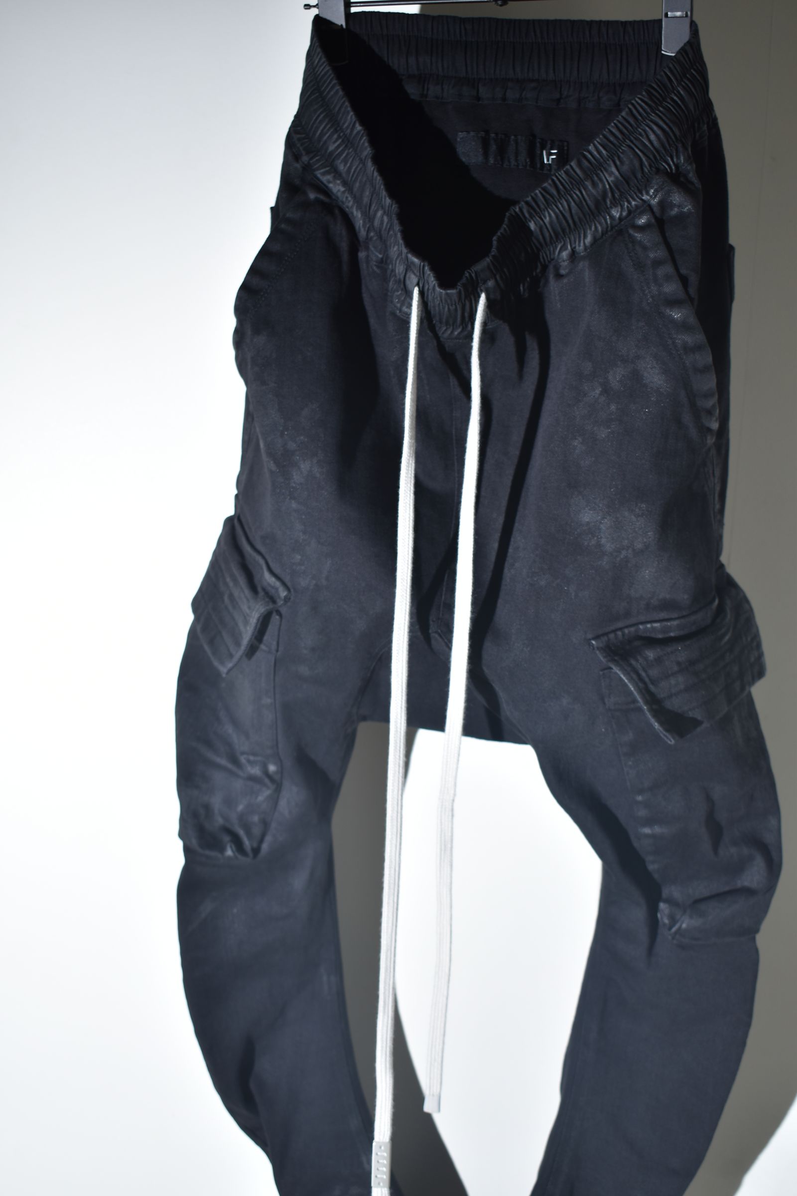 Coating Cargo Saroel Skinny"Black" / コーティングサルエルカーゴスキニー"ブラック"