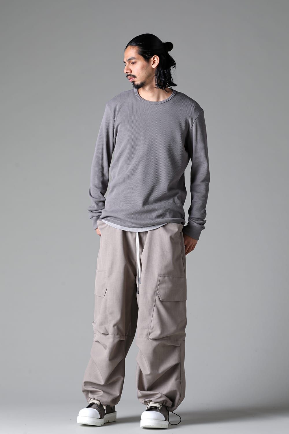 《2025AW先行予約》Crew Neck Top"Black / Beige /Khaki /Grey /D.Grey" / クルーネックトップ"ブラック/ベージュ/カーキ/グレー/ダークグレー"