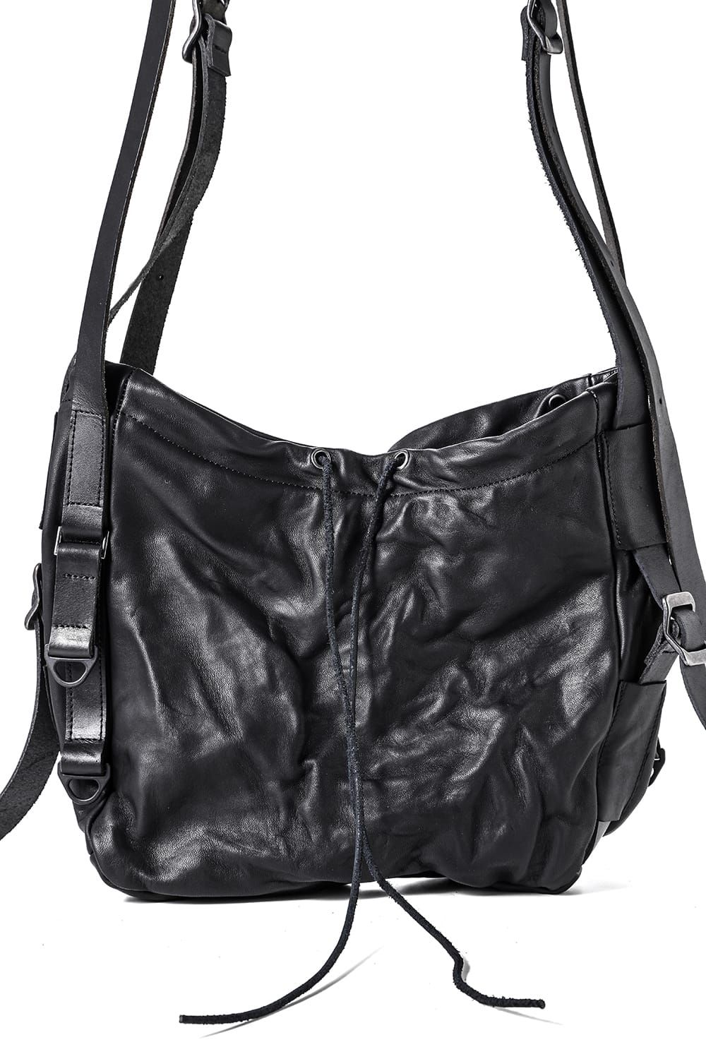 《2027SS先行予約分》Horse Leather Shoulder Bag "Black" / ホースレザーショルダーバッグ"ブラック"