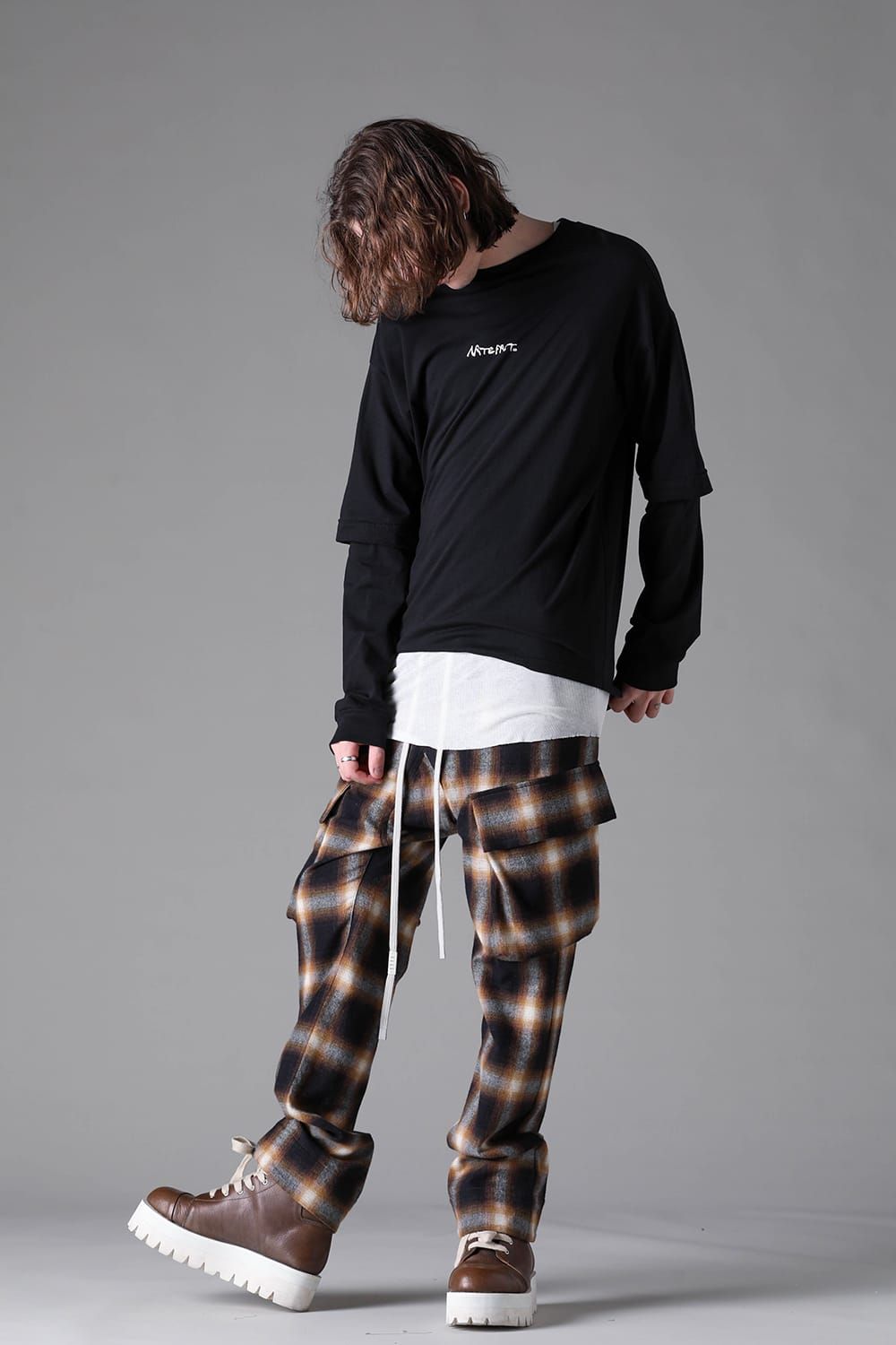 《2026AW先行予約》Printed Layerd Long Sleeve "Black / プリントレイヤードロングスリーブ"ブラック"