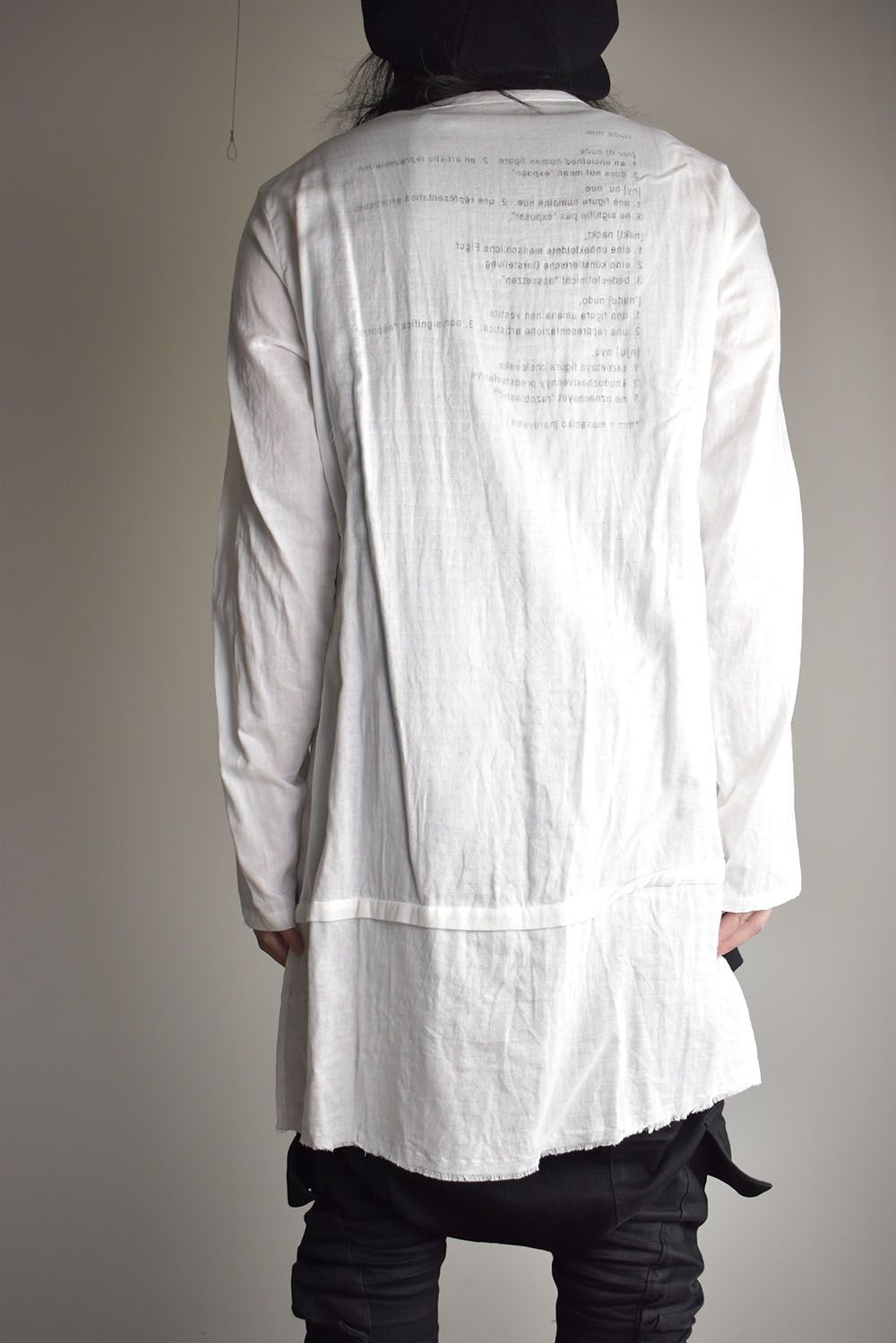 Round Neck Reversible Gauze Shirt"Off White" / ラウンドネックリバーシブルガーゼシャツ"オフホワイト"