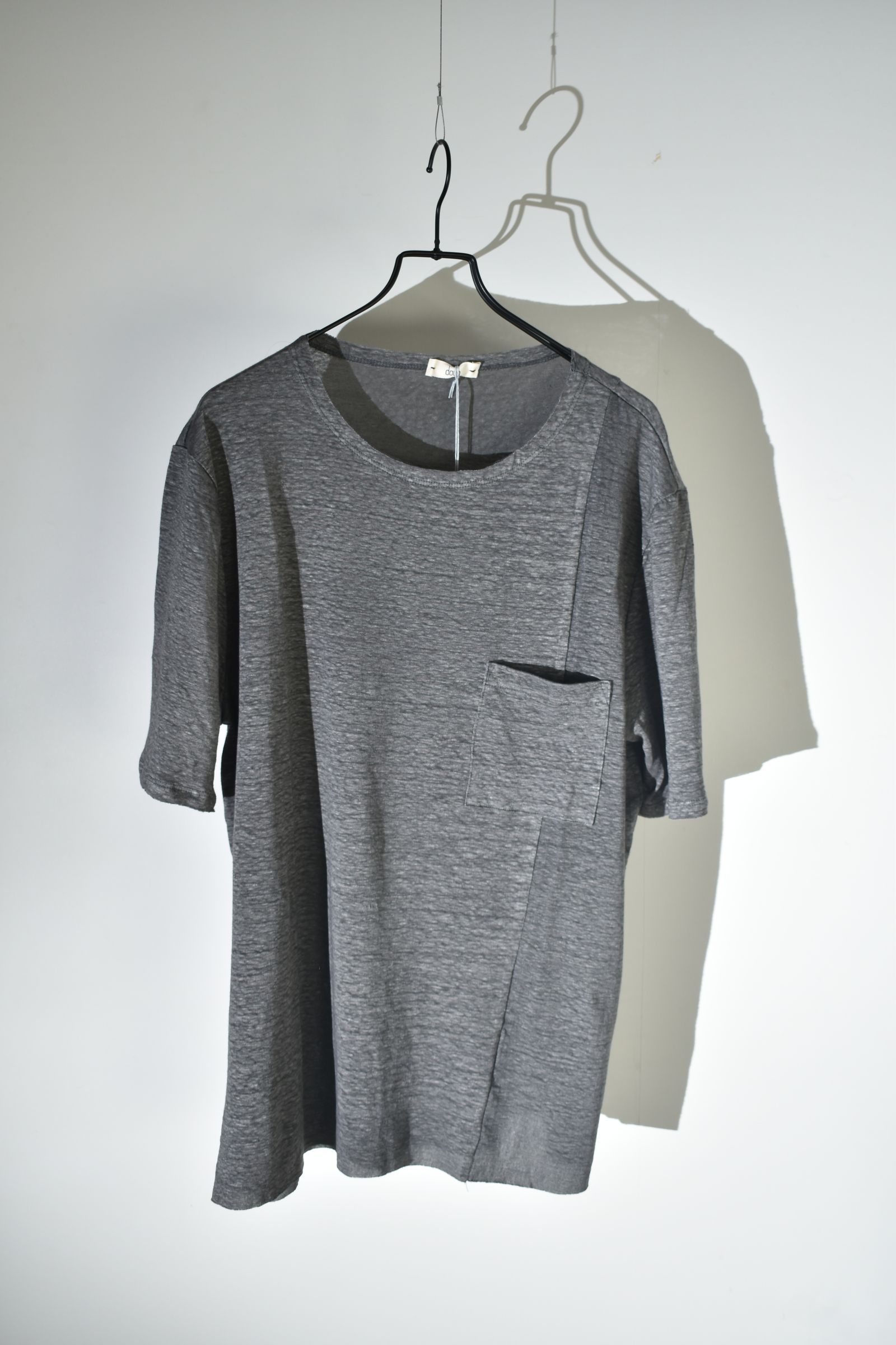 Side Panel Large Tee Shirts W/Pocket"Dark Grey" / サイドパネルラージTee"ダークグレー"