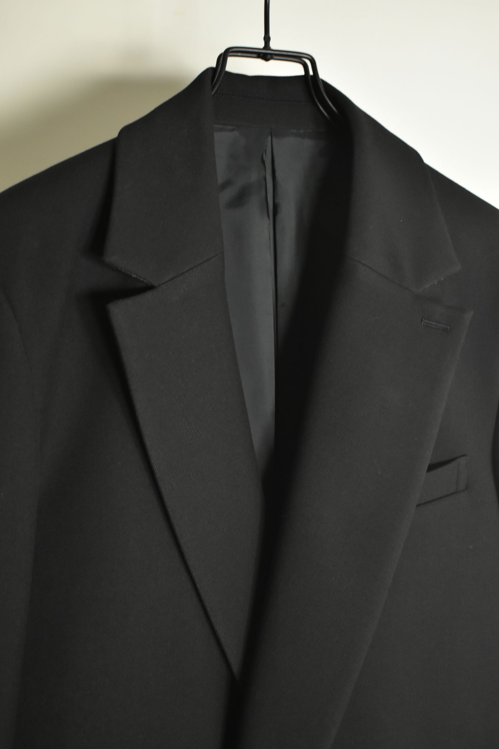 Notch Lapel Double Breasted Tailored Jacket "Black" / ノッチドラペルダブルブレストテーラードジャケット"ブラック"