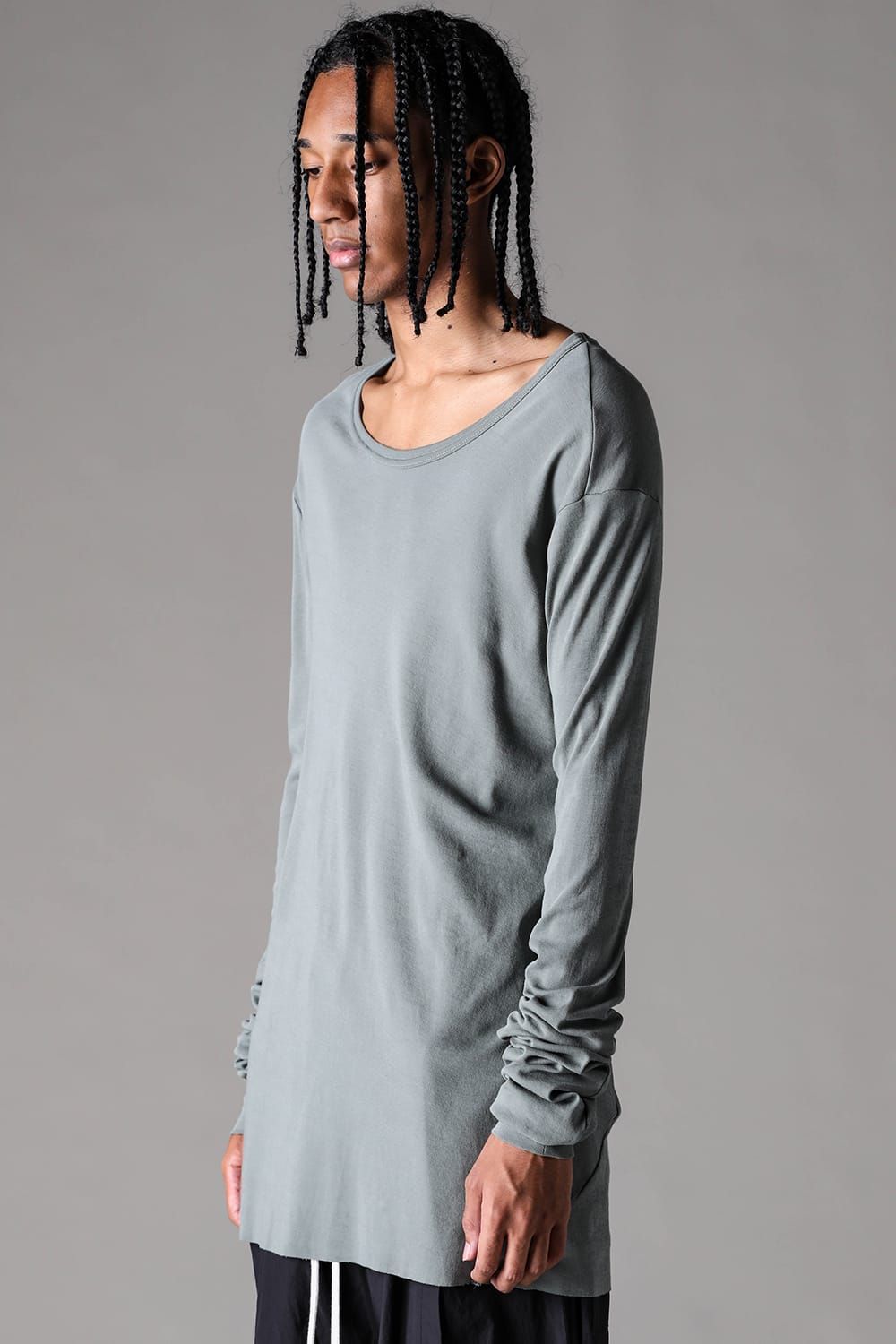 《2027SS先行予約》High Twist Rib Jersey Long Sleeve Tee "Black/ Sage Green / Brown / L.Grey / White "/ハイツイストリブジャージーロングスリーブTee"ブラック/セージグリーン/ブラウン/ライトグレー/ホワイト"