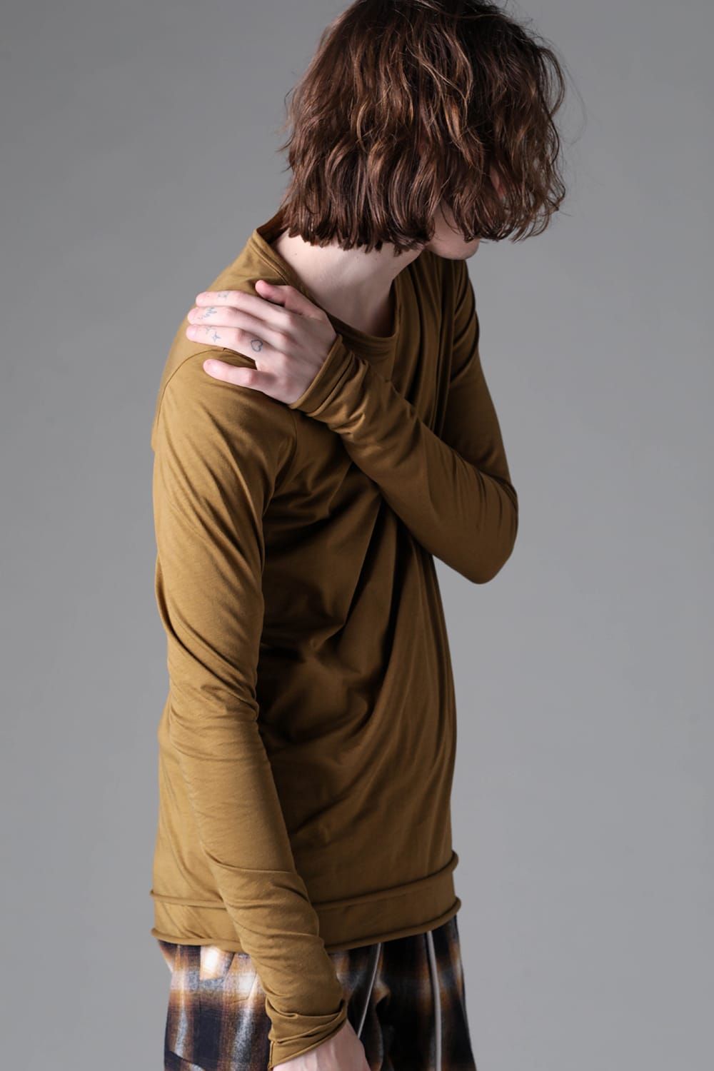 《2026AW先行予約》Layerd Crew Neck Long Sleeve"Black / Mustard yellow /Grey /White" / レイヤードクルーネックロングスリーブ"ブラック/マスタードイエロー/グレー/ホワイト"