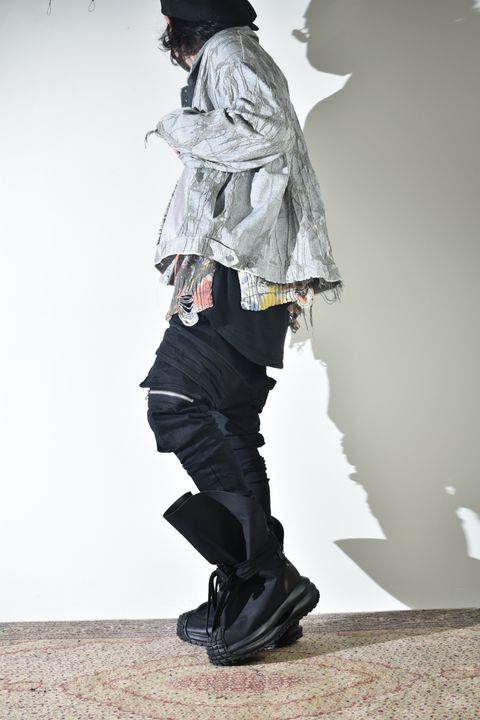 サルエルスキニーも合うサックブーツ