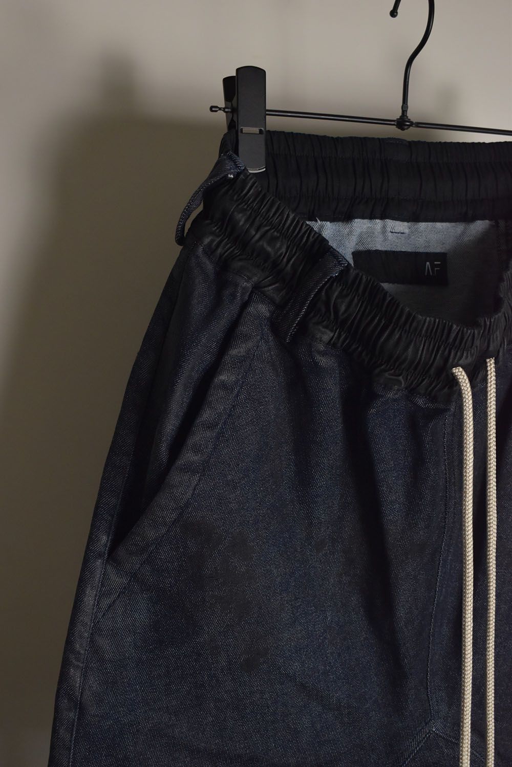 Coated Stretch denim Sarouel skinny"Blue" / コーティングストレッチデニムサルエルスキニー"ブルー"