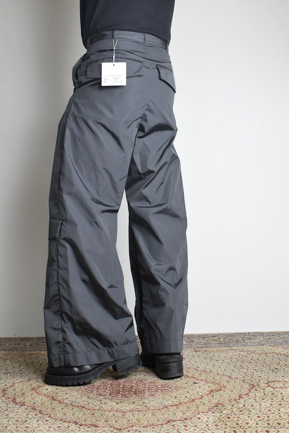 Shingle Flap Baggy Trousers "Charcoal" / シンフラップバギートラウザー"チャコール"