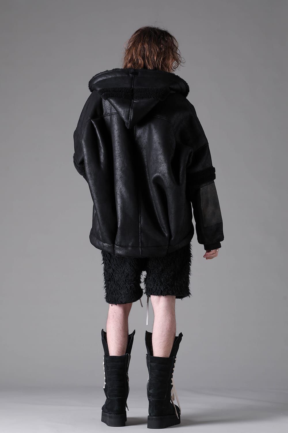 《2026AW先行予約》 Faux Shearling Hoodie Blouson"Black" / フェイクシアーリングフーディブルゾン"ブラック"