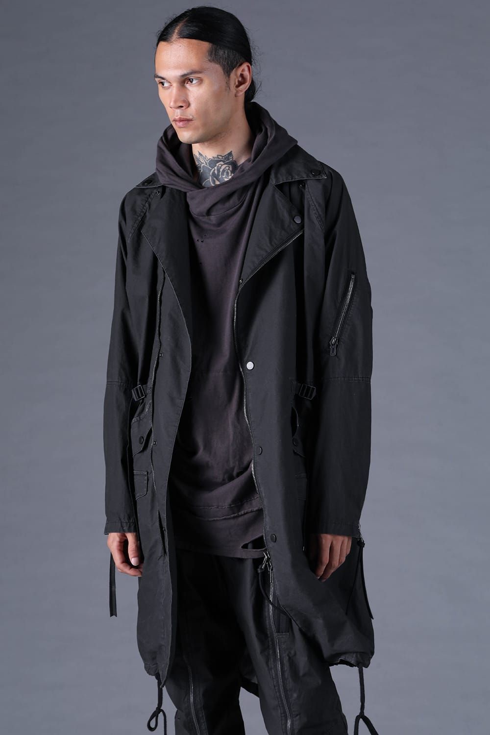 《2027SS先行予約分》Pigment-Coated Rider's Coat"Black" / 顔料コーティングライダースコート"ブラック"