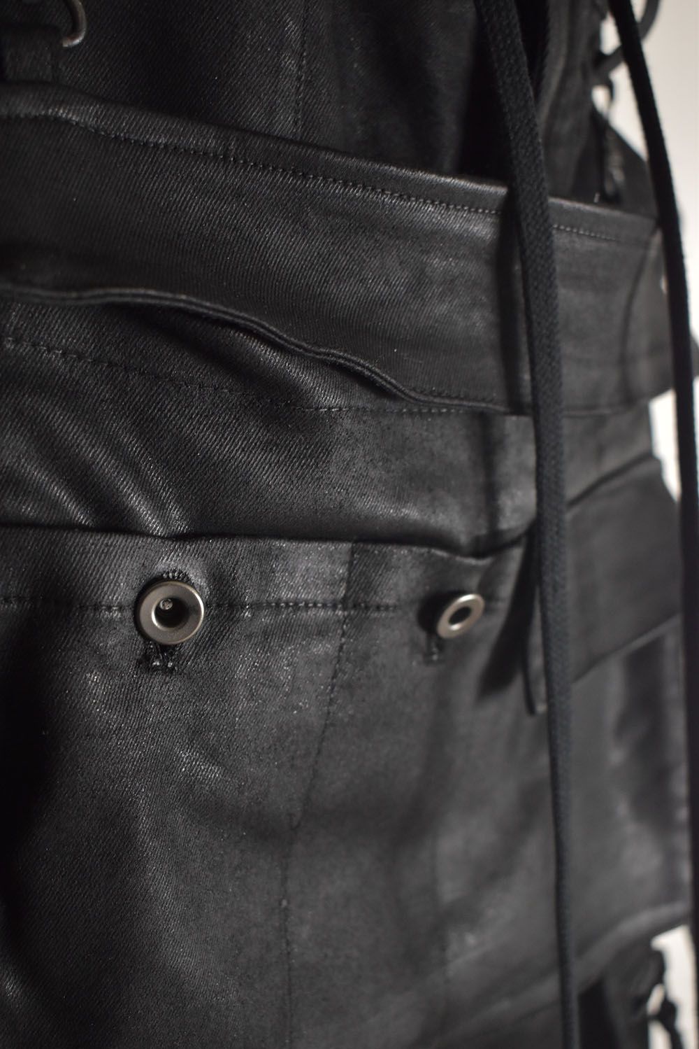 Product Coating Bag Attached Cargo Jogging Pants"Black" / 製品コーティングバッグアタッチドカーゴジョグパンツ"ブラック"