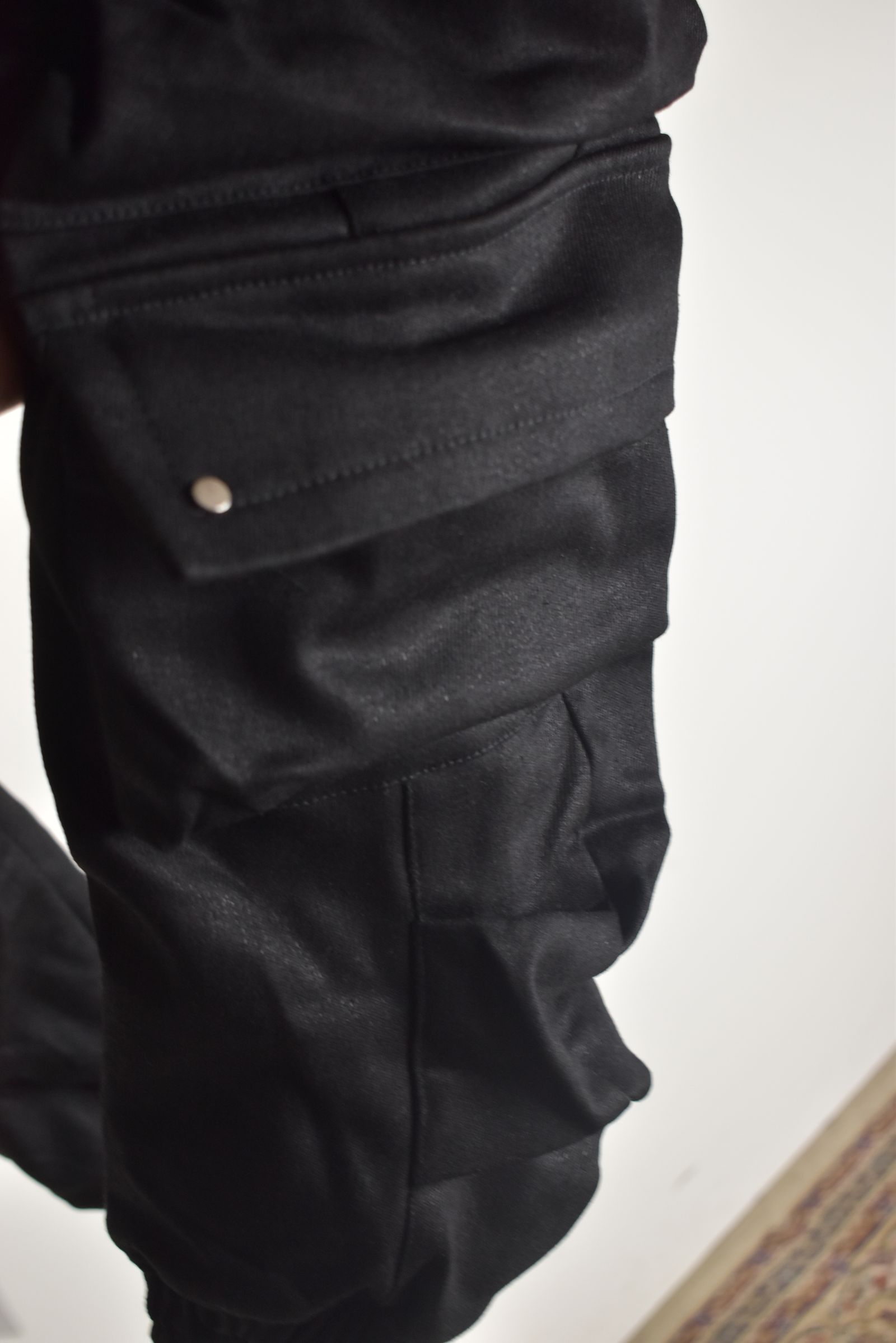 Bonding Sarouel Cargo Jogger Denim"Black" / ボンディングサルエルカーゴジョガーデニム"ブラック"