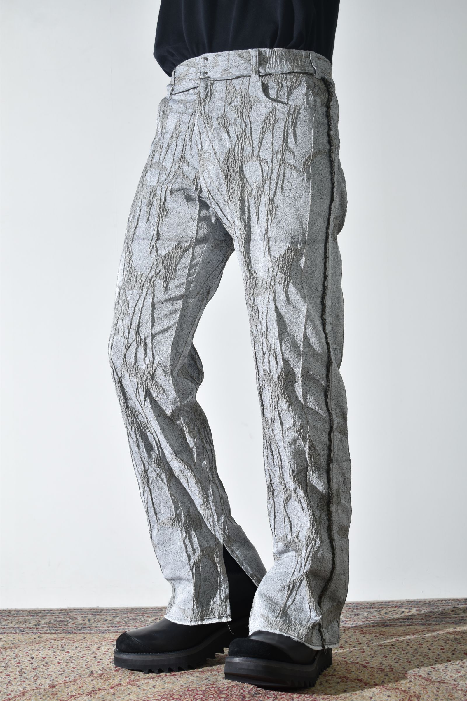 Semi Flared Pants "Ivy×Concrete" / セミフレアパンツ"アイボリー×コンクリート"