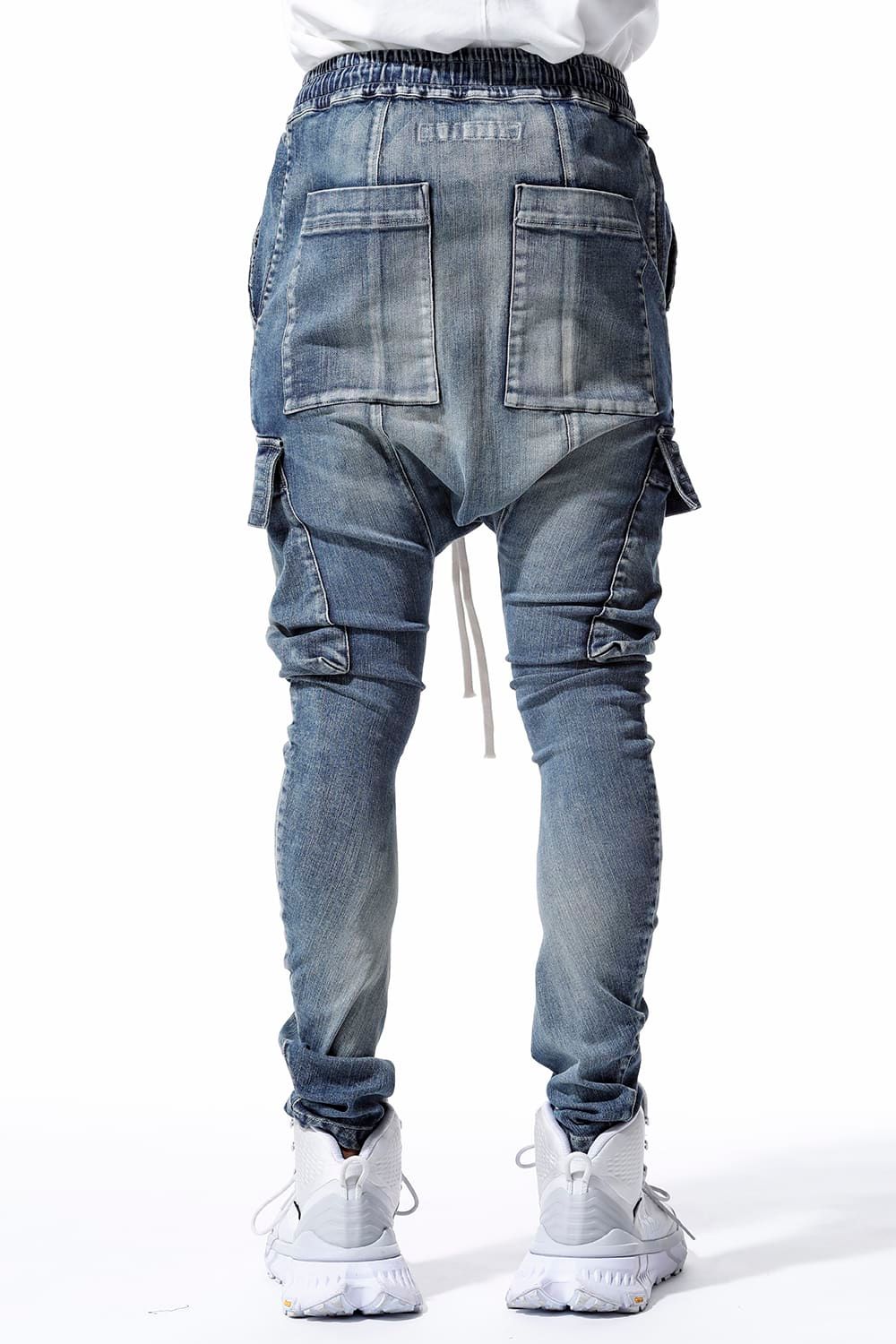 《2026SS先行予約》Vintage Denim Cargo Sarouel Skinny"Indigo"/ヴィンテージデニムカーゴサルエルスキニー"インディゴ"