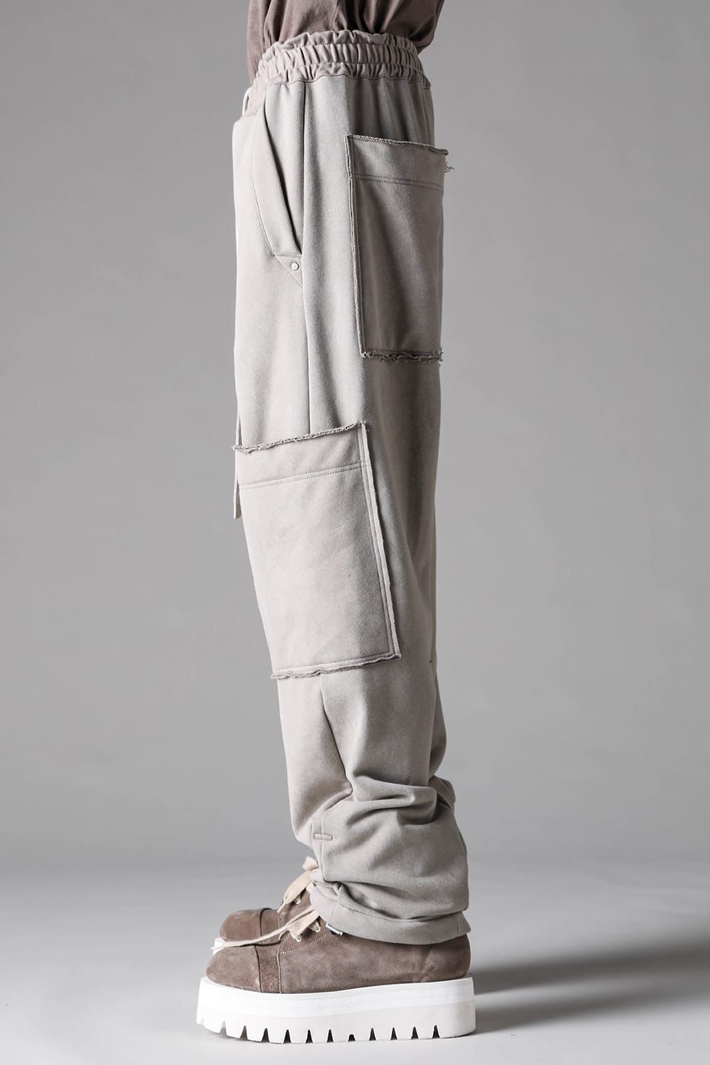 《2027SS先行予約》French Terry Wide Pants "Black / Grey / L.Beige"/ フレンチテリー裏毛ワイドパンツ"ブラック / グレー /ライトベージュ"