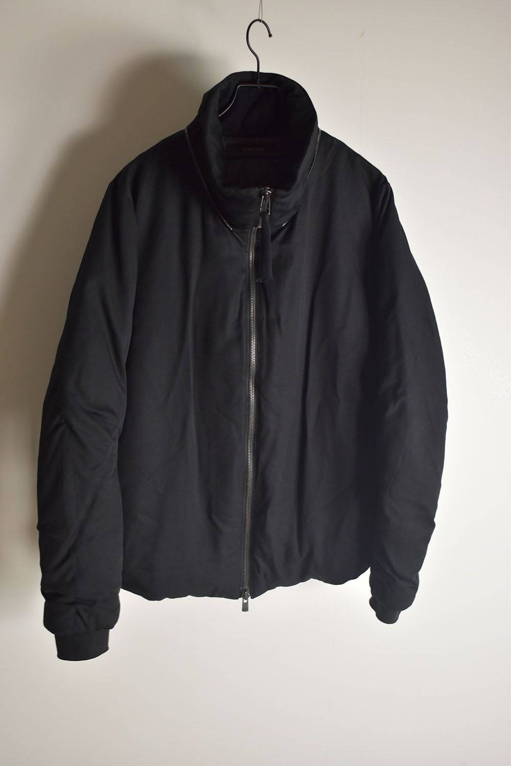 Rayon Twill Vest Hooded Down Jacket "Black" / レーヨンツイルベスト/フードアタッチドダウンジャケット"ブラック"