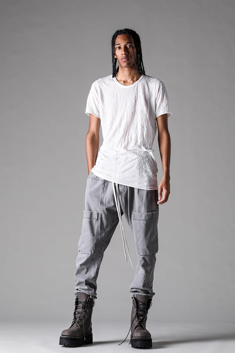 《2027SS先行予約》Cargo Long Tapered Pants "Vintage Black / Dust Grey / Dusty Olive" / カーゴロングテーパードパンツ "ヴィンテージブラック /ダストグレー /ダスティオリーブ"