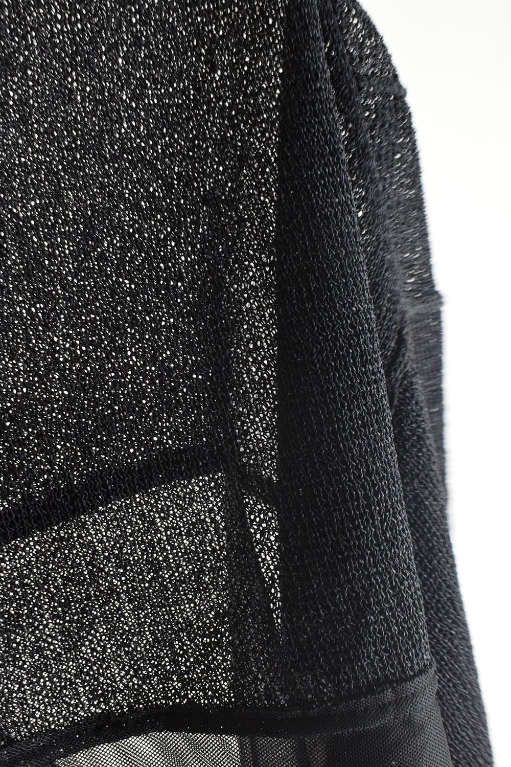 Dock Reverse Knit Tee"Black" / ドッキングリバースニットTee"Black"