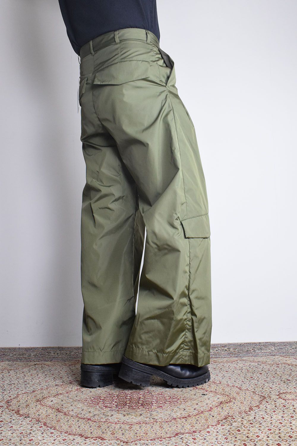 Shingle Flap Baggy Trousers "Military Green" / シンフラップバギートラウザー"ミリタリーグリーン"
