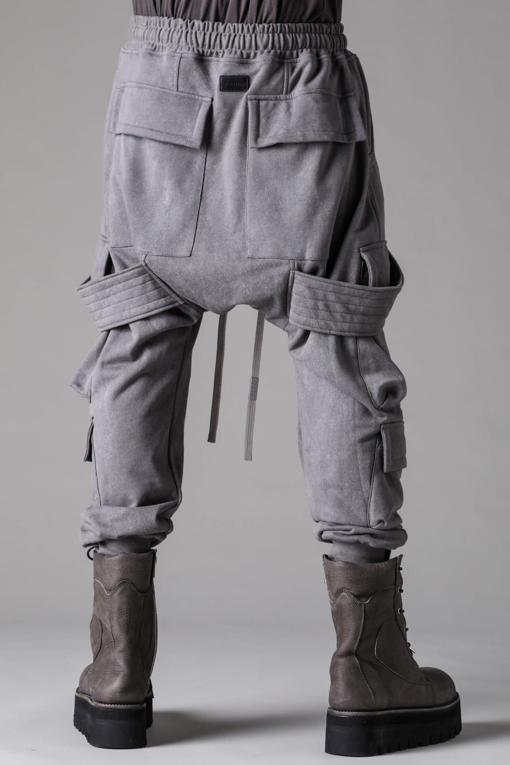 《2027SS先行予約》French Terry Belt Cargo Sarrouel Easy Pants "Black / Grey / L.Beige"/ フレンチテリー裏毛ベルトカーゴサルエルイージーパンツ"ブラック / グレー /ライトベージュ"