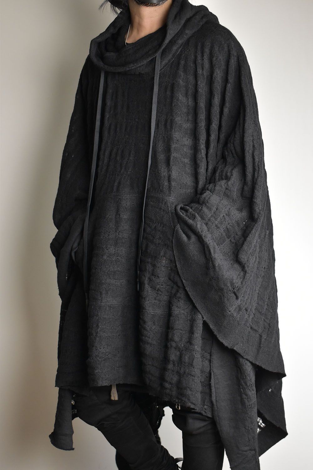 HOODIE PONCHO"Black"/フーディポンチョ"ブラック"