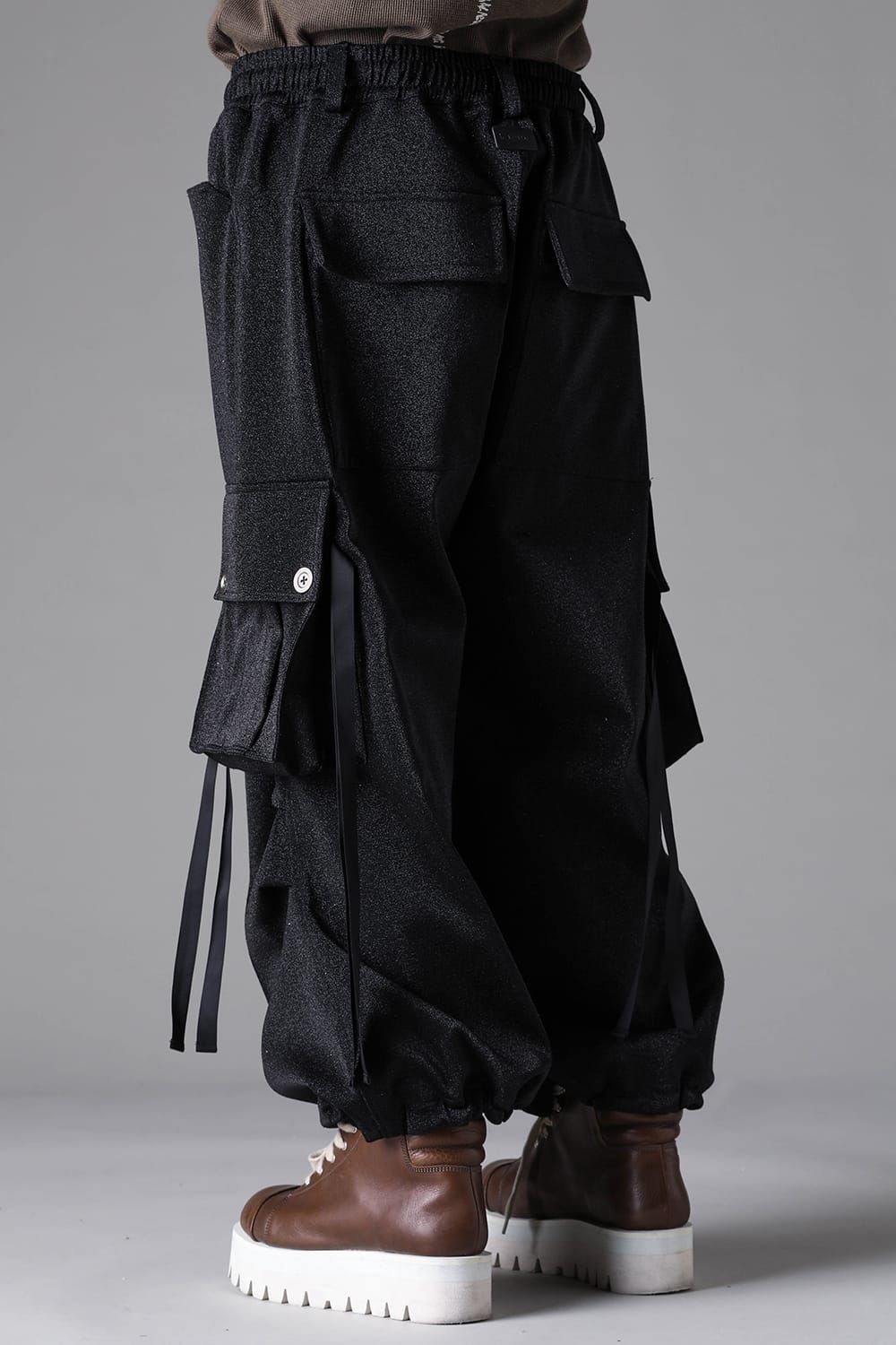 《2026AW先行予約》Lurex Extra Wide Pants"Black" / ルレックス エクストラワイドパンツ"ブラック"