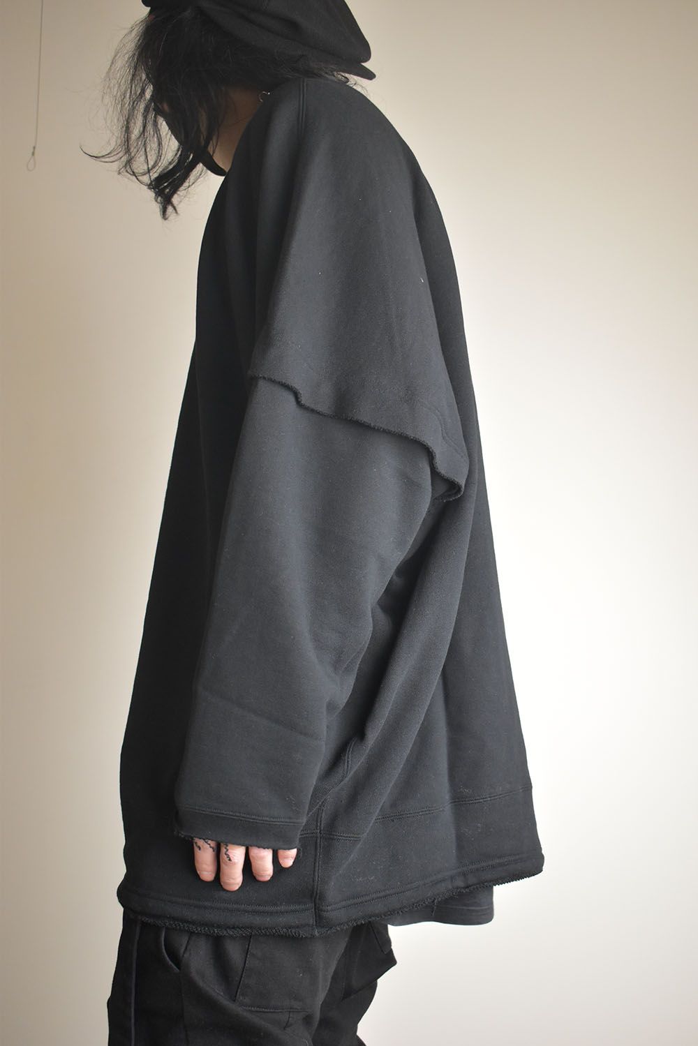 Sweat Oversize Pullover"Black" / スウェットオーバープルオーバー"ブラック"