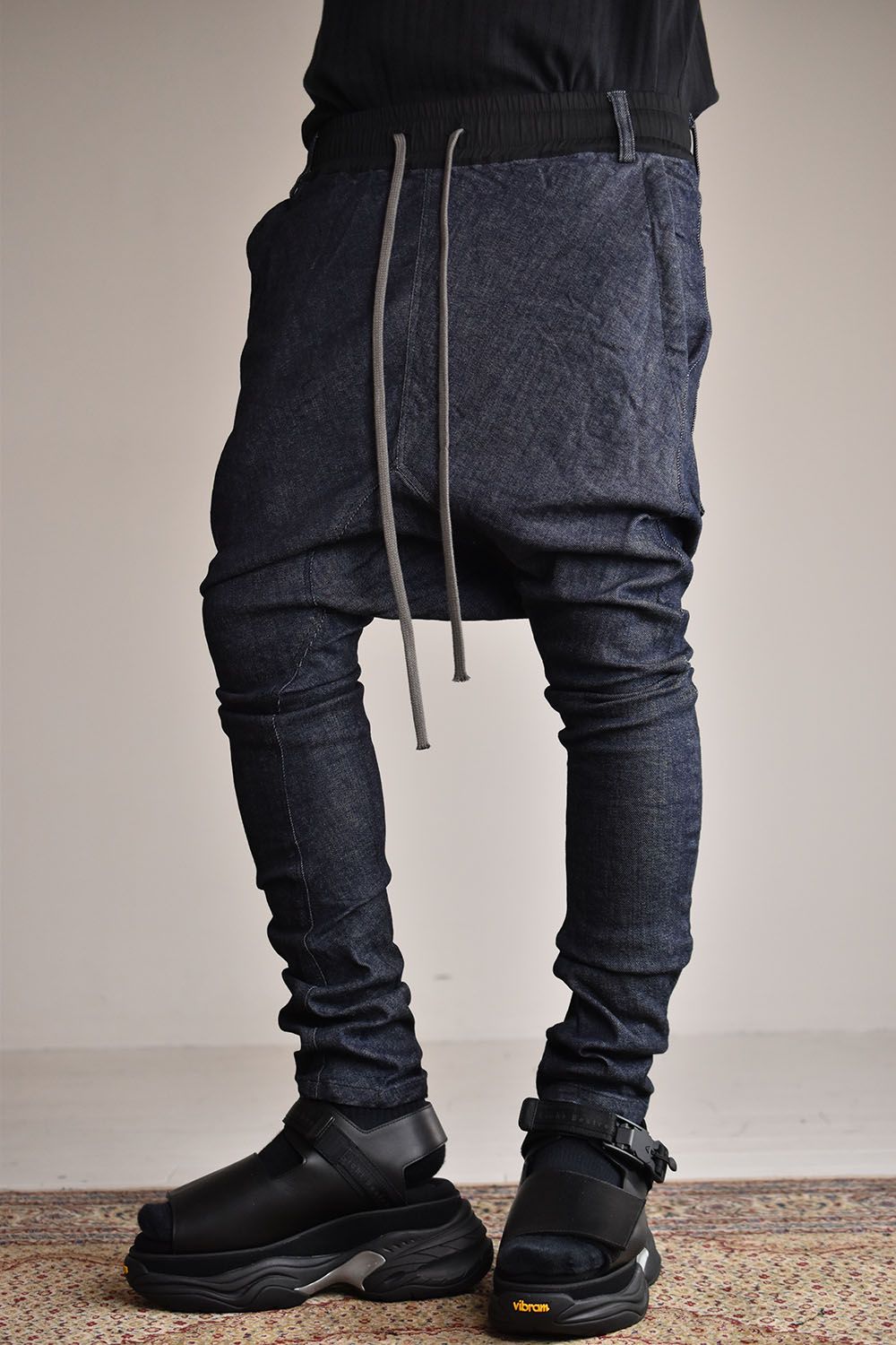 Stretch Denim Sarouel Skinny"Blue"/ ストレッチサルエルスキニーデニム"ブルー"