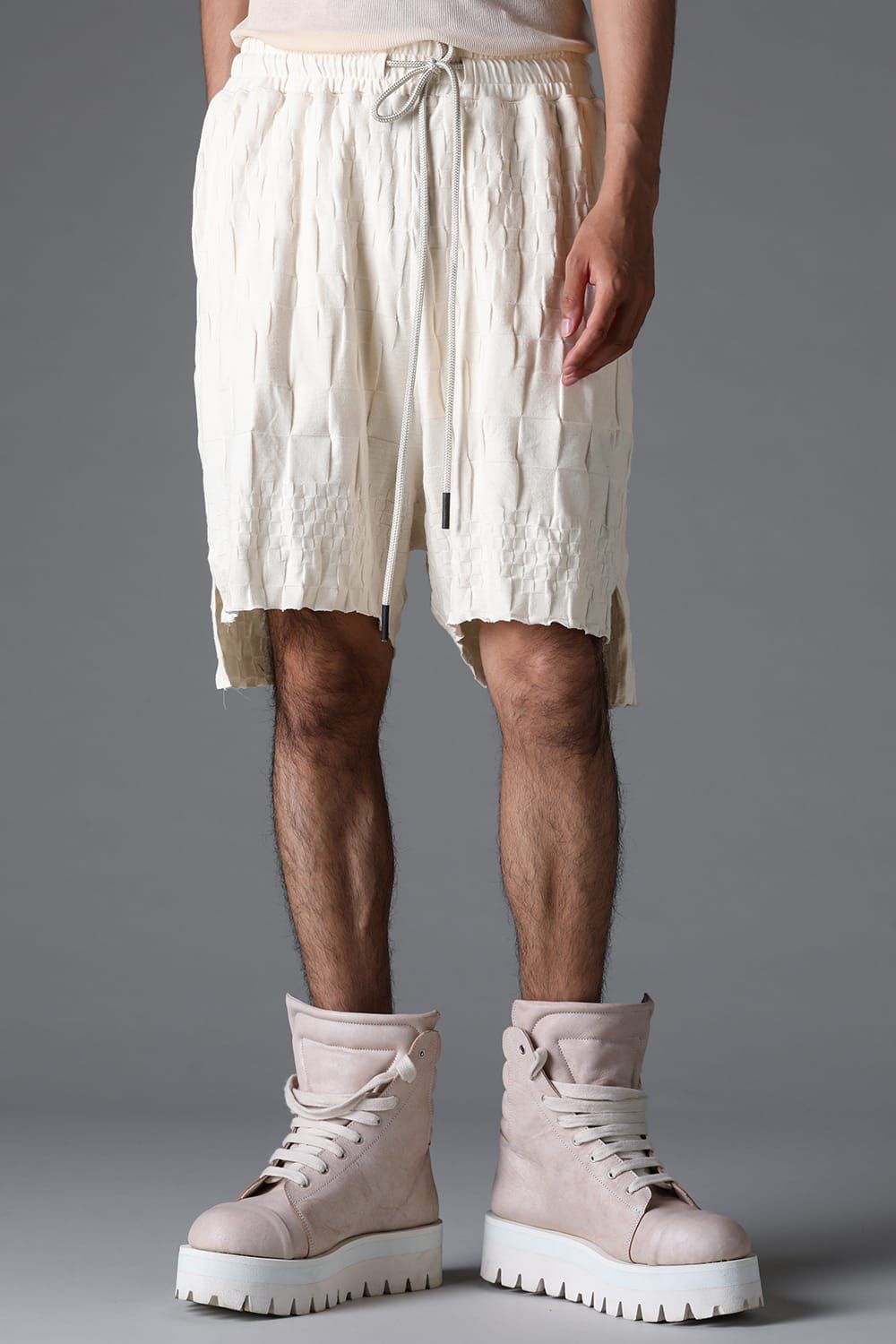 《2026SS先行予約》Gradient Plaid Pattern Shorts"Black / Cream" / グラデーションチェックパターンショーツ"ブラック/クリーム"