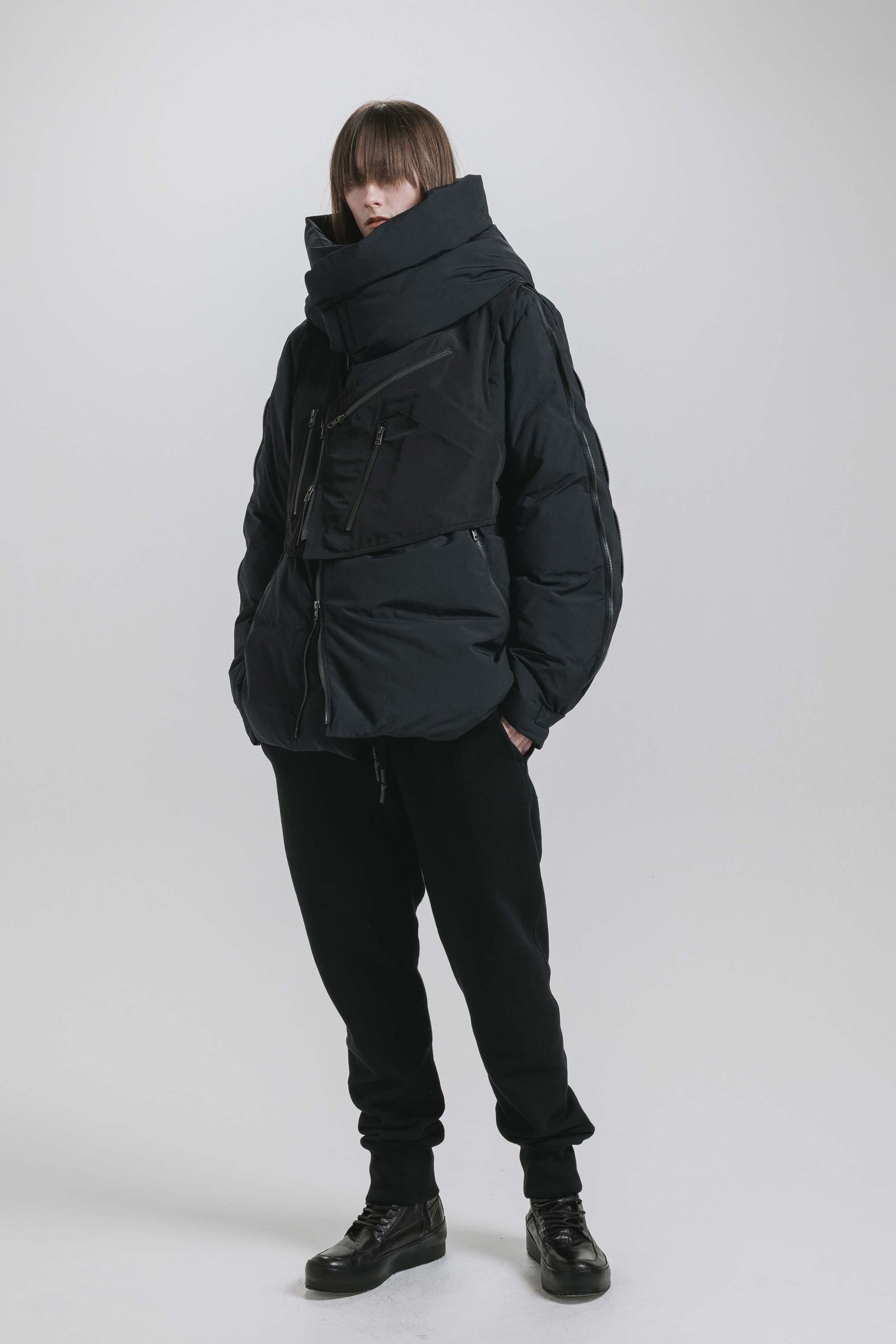 Multi Zip Down Parka Jacket (with Vest)"Black" / マルチジップダウンパーカージャケット(ベスト付き)"ブラック"