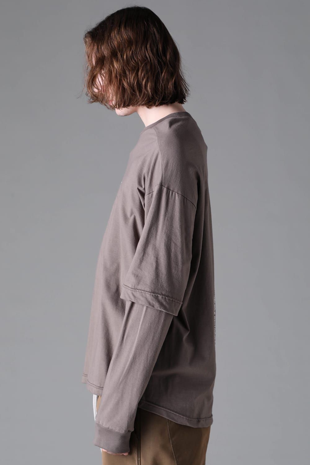 《2026AW先行予約》Printed Layerd Long Sleeve "Greige" / プリントレイヤードロングスリーブ"グレージュ"