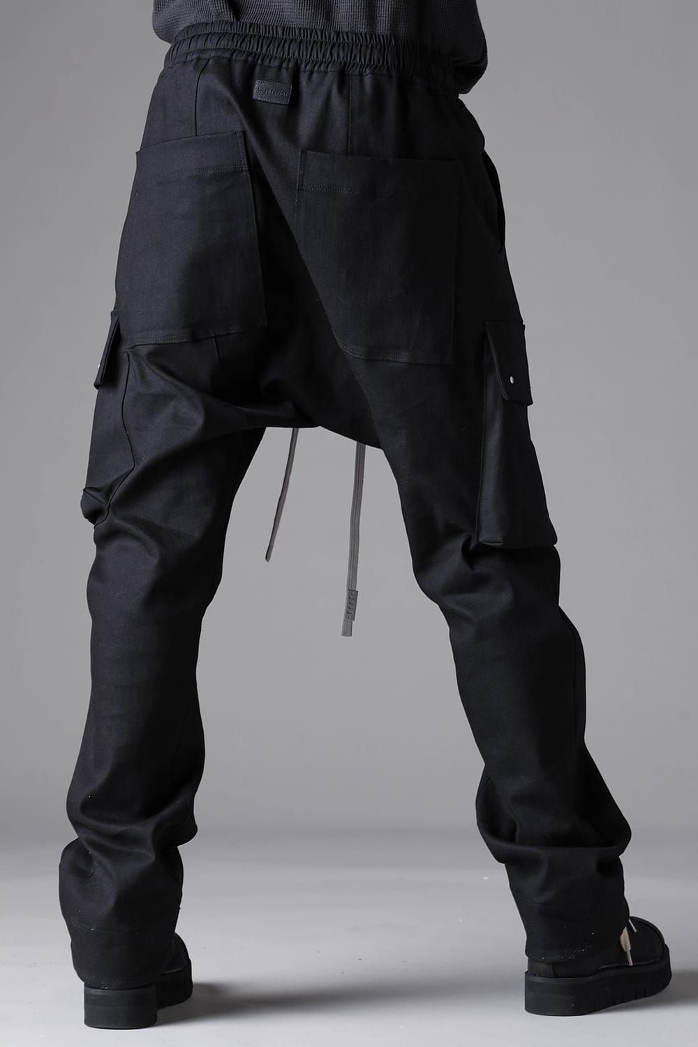《2026AW先行予約》Stretch Denim Cargo Flare Pants"Black" / ストレッチデニムカーゴフレアパンツ"ブラック"