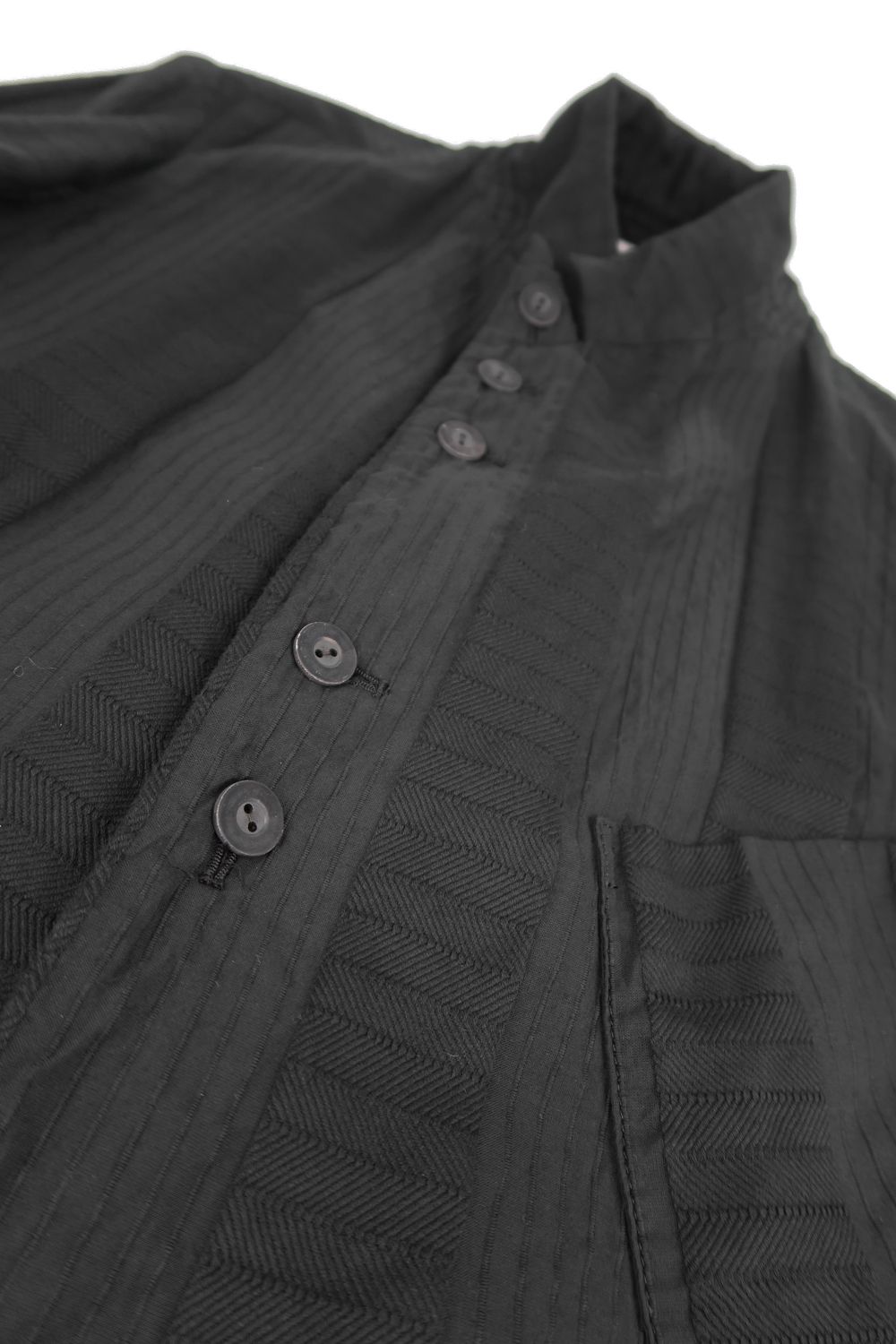 Garment Dyed Code Border Jacket"Black"/ガーメントダイコードボーダージャケット"ブラック"