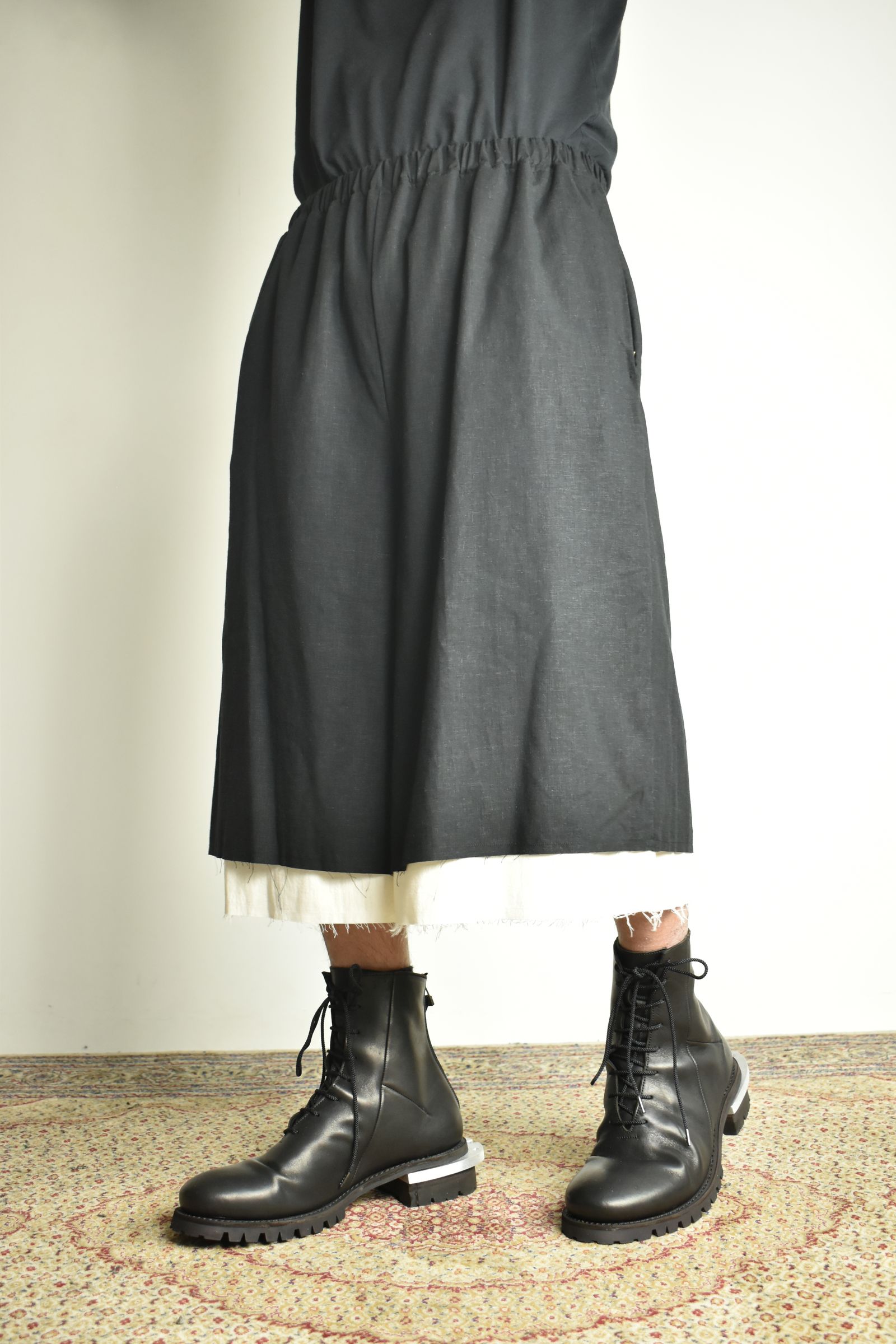 Layerd Easy Half Pants"Black" / レイヤードイージーハーフパンツ"ブラック"