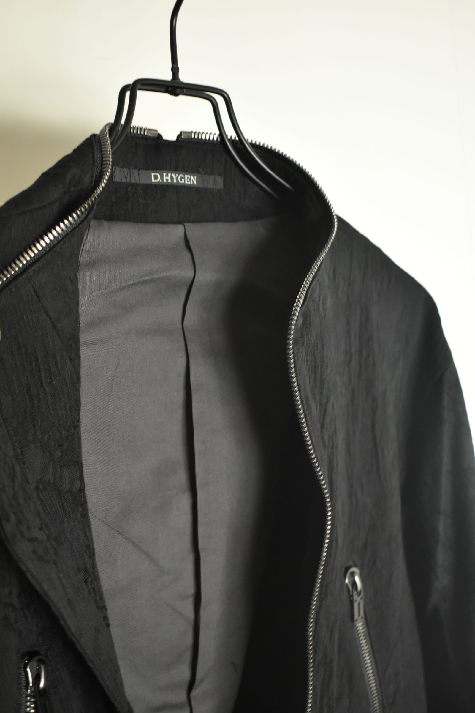 Damage Jacquard Single Rider Jacket"Black" / ダメージジャガードシングルライダースジャケット"ブラック"